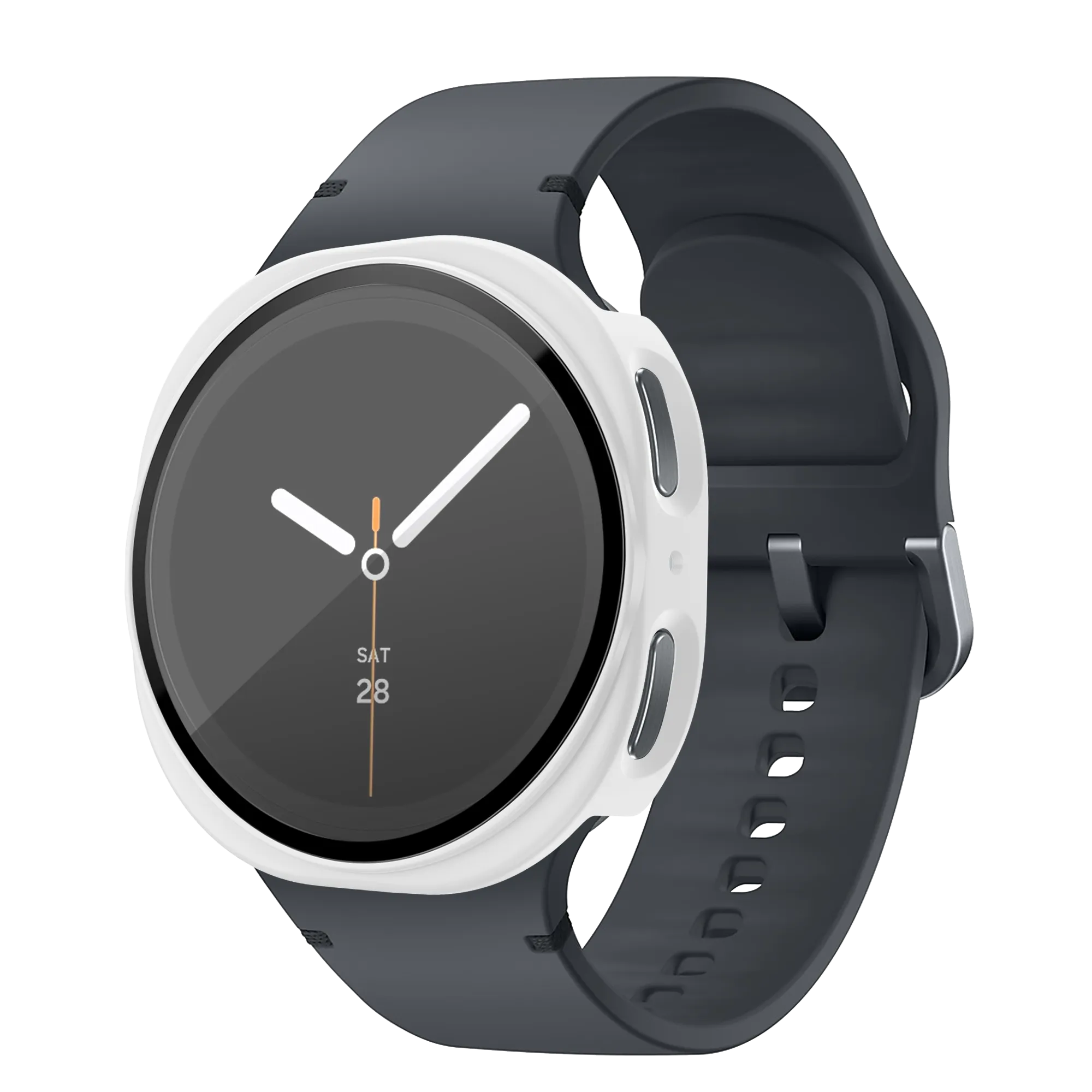 Bandz Coque PC avec verre Samsung Galaxy Watch 8 - 44mm (blanc)