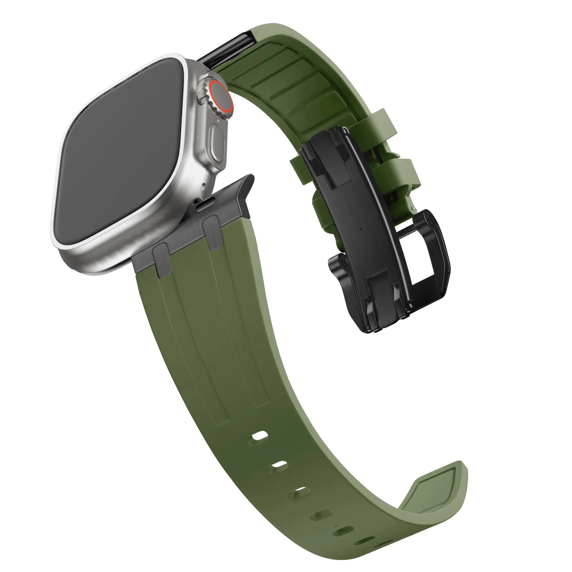Bandz Bracelet silicone 'Luxe Liquid' Apple Watch (vert/noir)