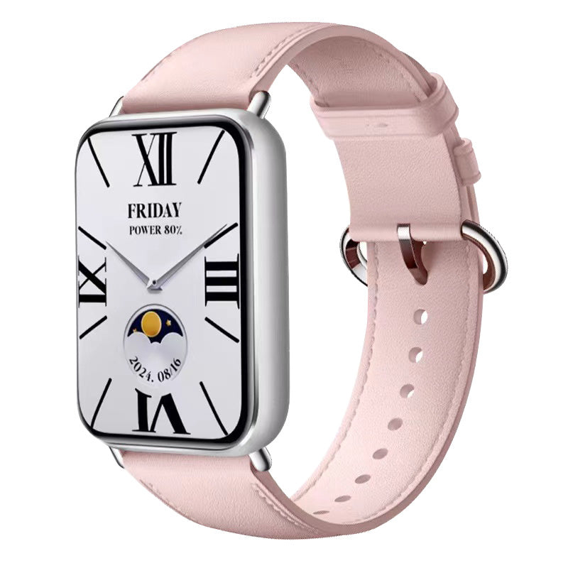 Bracelet cuir Xiaomi Smart Band 10 Pro (rose)