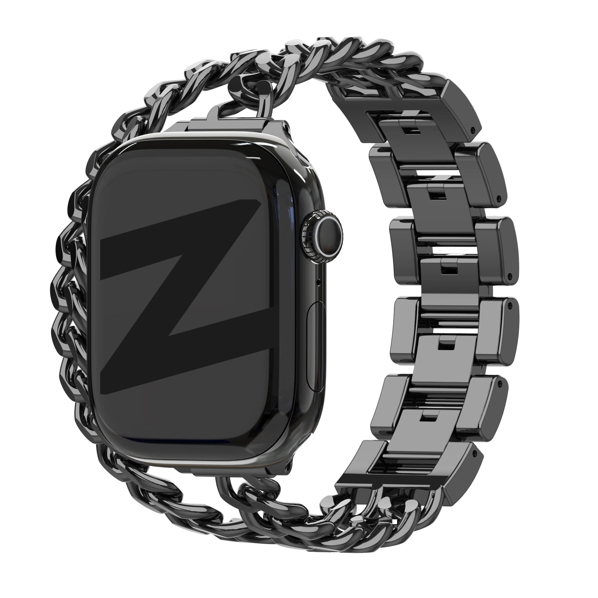 Bandz Bracelet acier 'Double Tour' Apple Watch (noir)