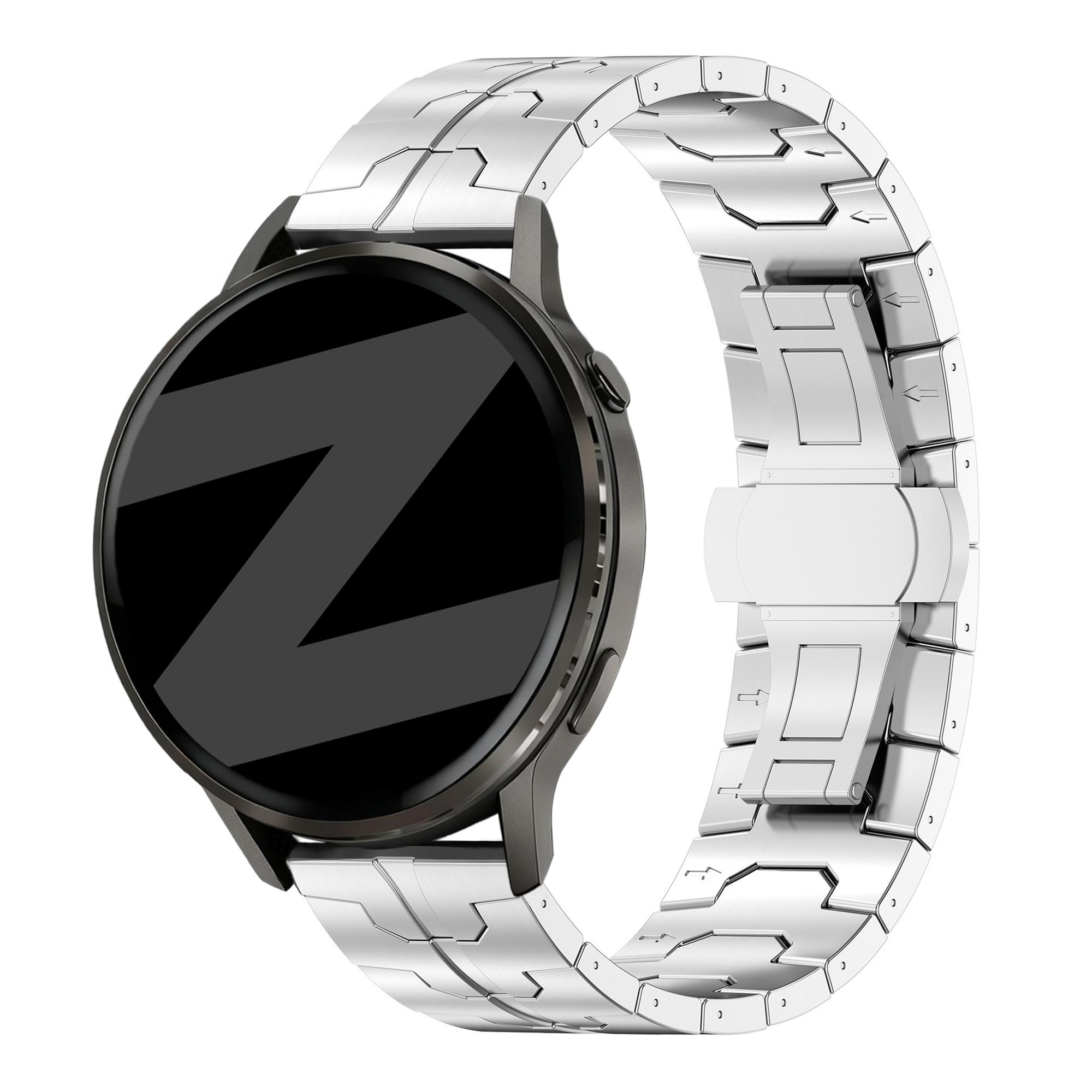Bandz Garmin Forerunner 255 Steel Strap 'Iron' (Silver)