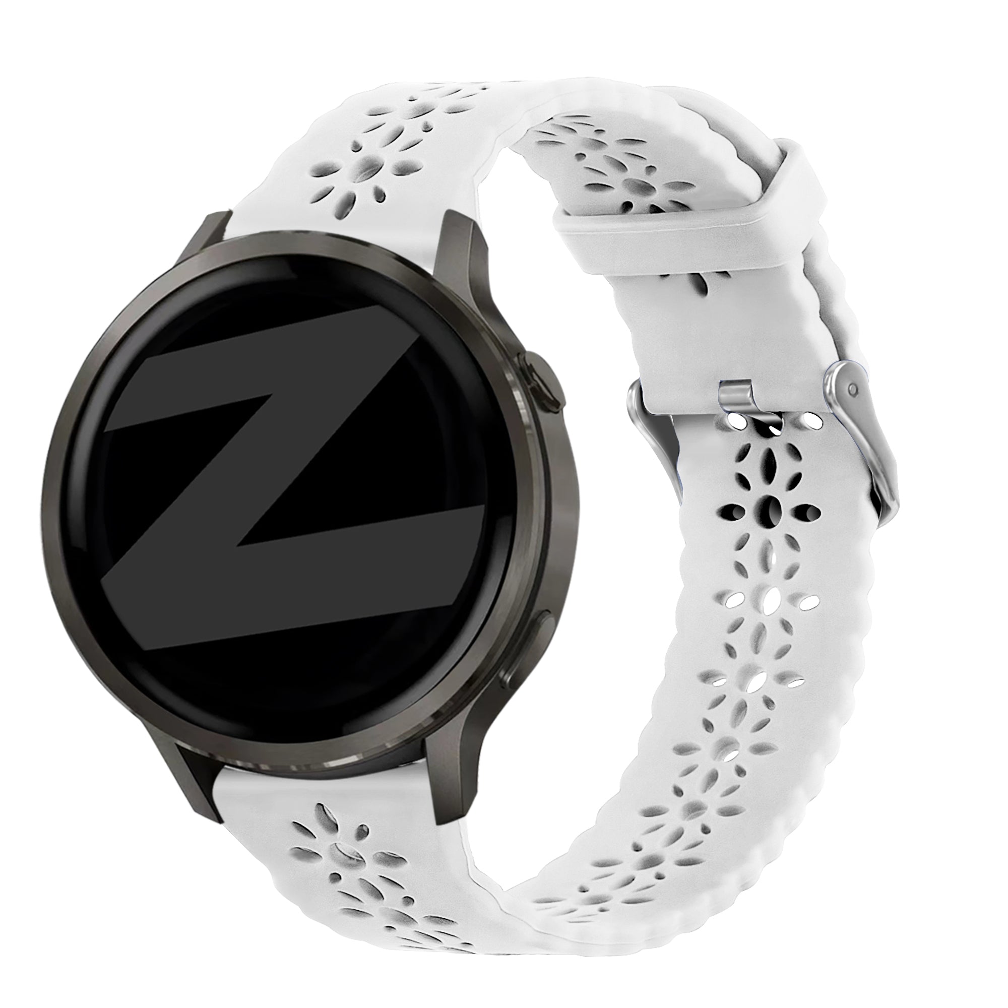 Bandz Bracelet silicone 'Lace' Garmin Vivomove Trend (blanc)
