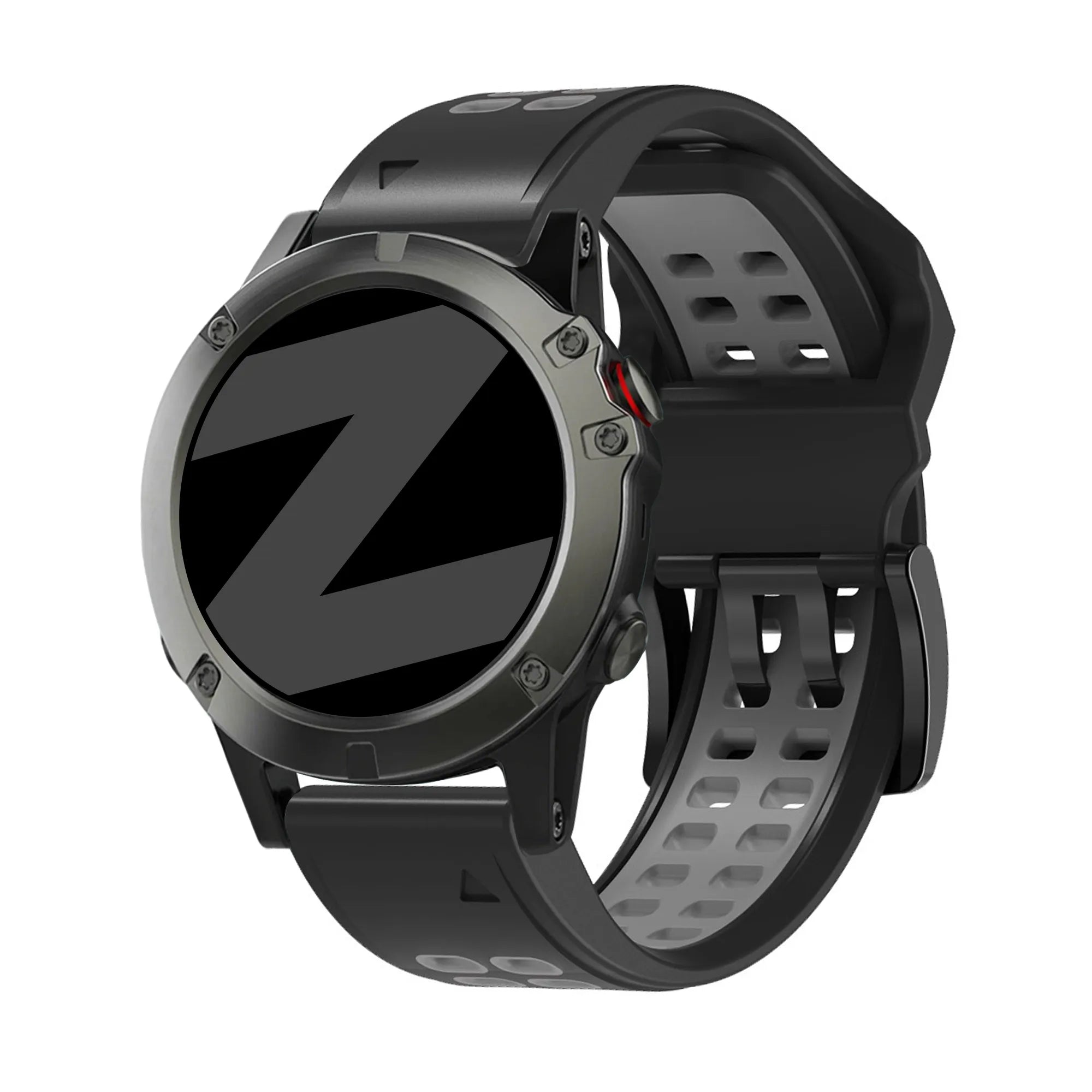 Bandz Bracelet sport avec boucle Garmin Forerunner 965 (noir/gris)