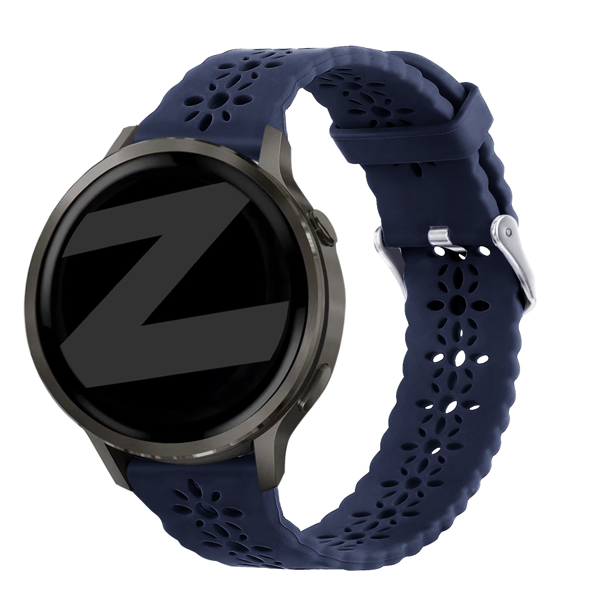 Bandz Bracelet silicone 'Lace' Garmin Vivomove Style (bleu foncé)