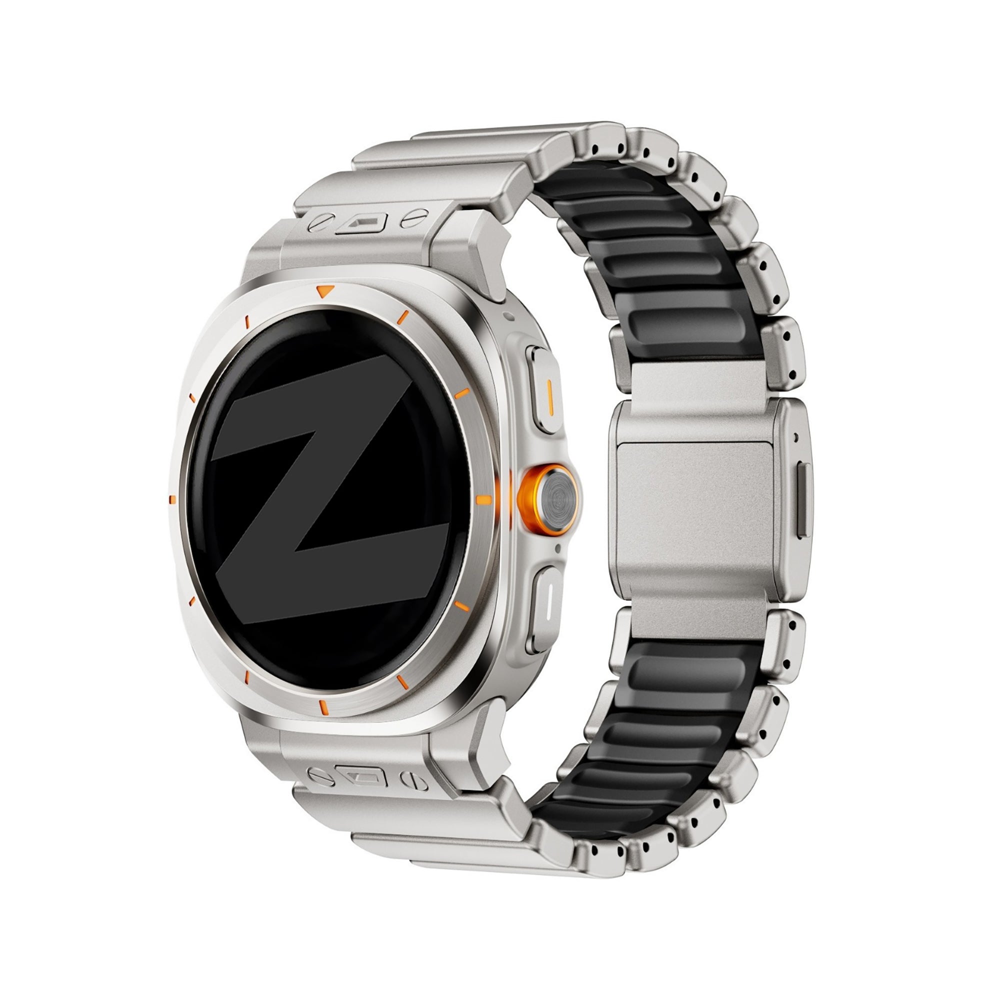 Bandz Bracelet titane 'Hybrid' Samsung Galaxy Watch Ultra 2 (titane/noir)