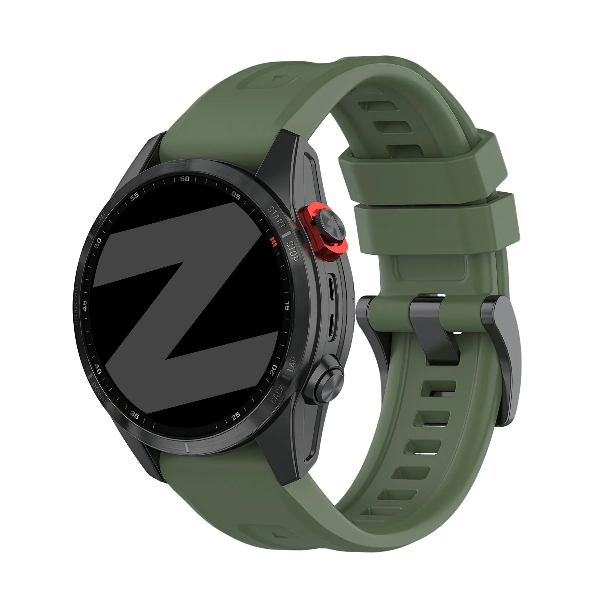 Bandz Garmin Epix Pro (Gen 2) 47mm Silicone Strap 'Classic' (Army Green)