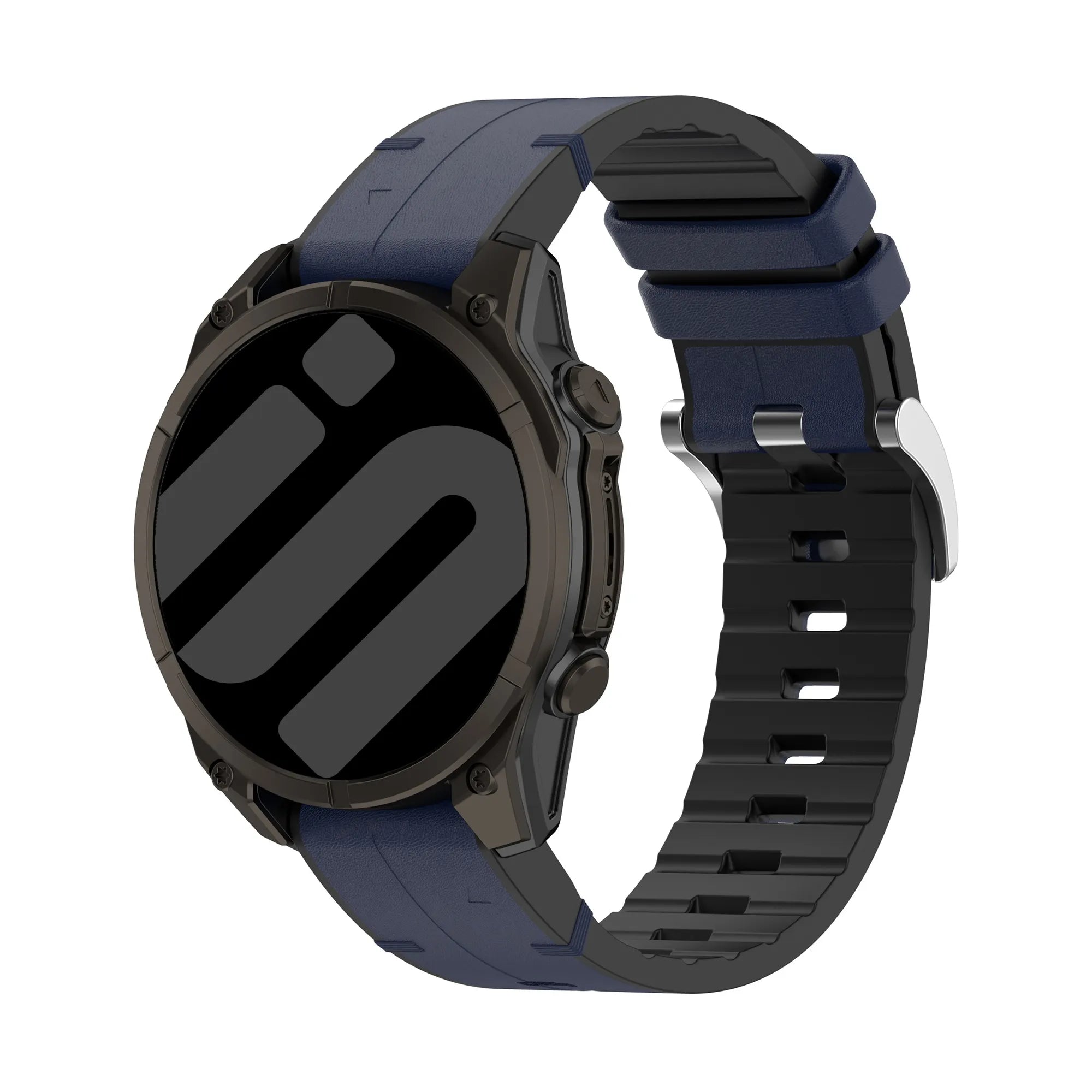 Bracelet cuir hybride Garmin D2 Delta PX (bleu)