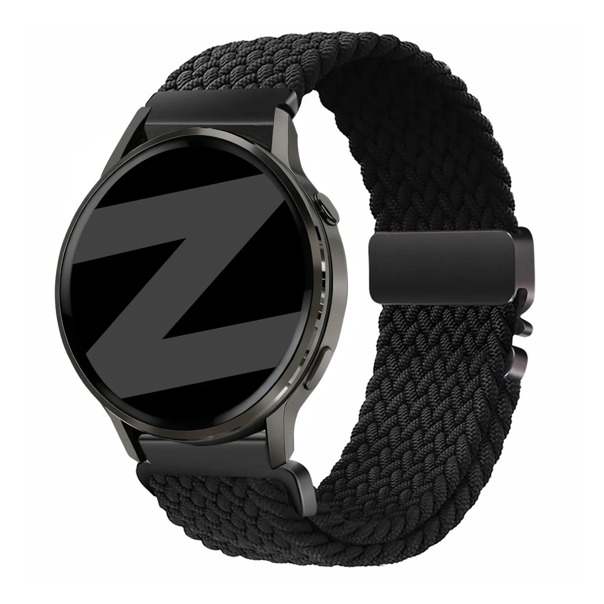 Bandz Bracelet tressé 'Parachute' Garmin Forerunner 265 (noir)