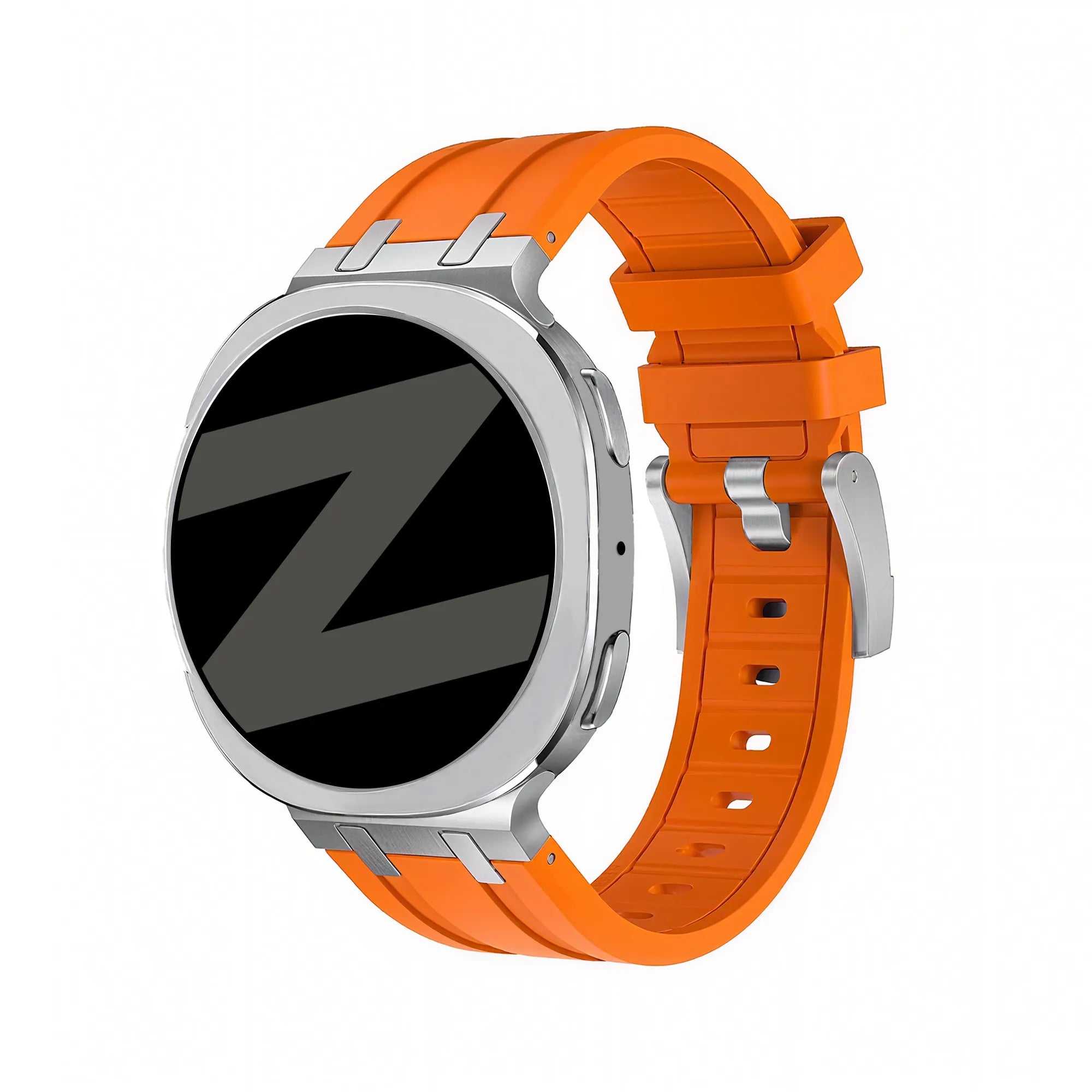 Bandz Samsung Galaxy Watch 9 - 40mm Silicone Strap 'Luxe Liquid' (Orange)