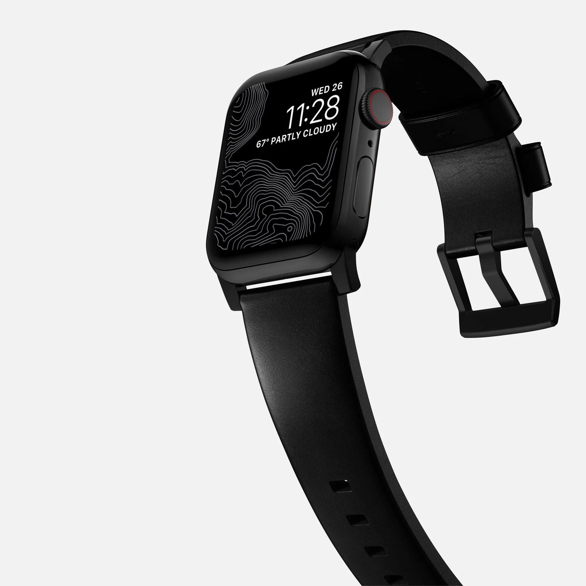 Nomad Bracelet cuir moderna Apple Watch (noir)