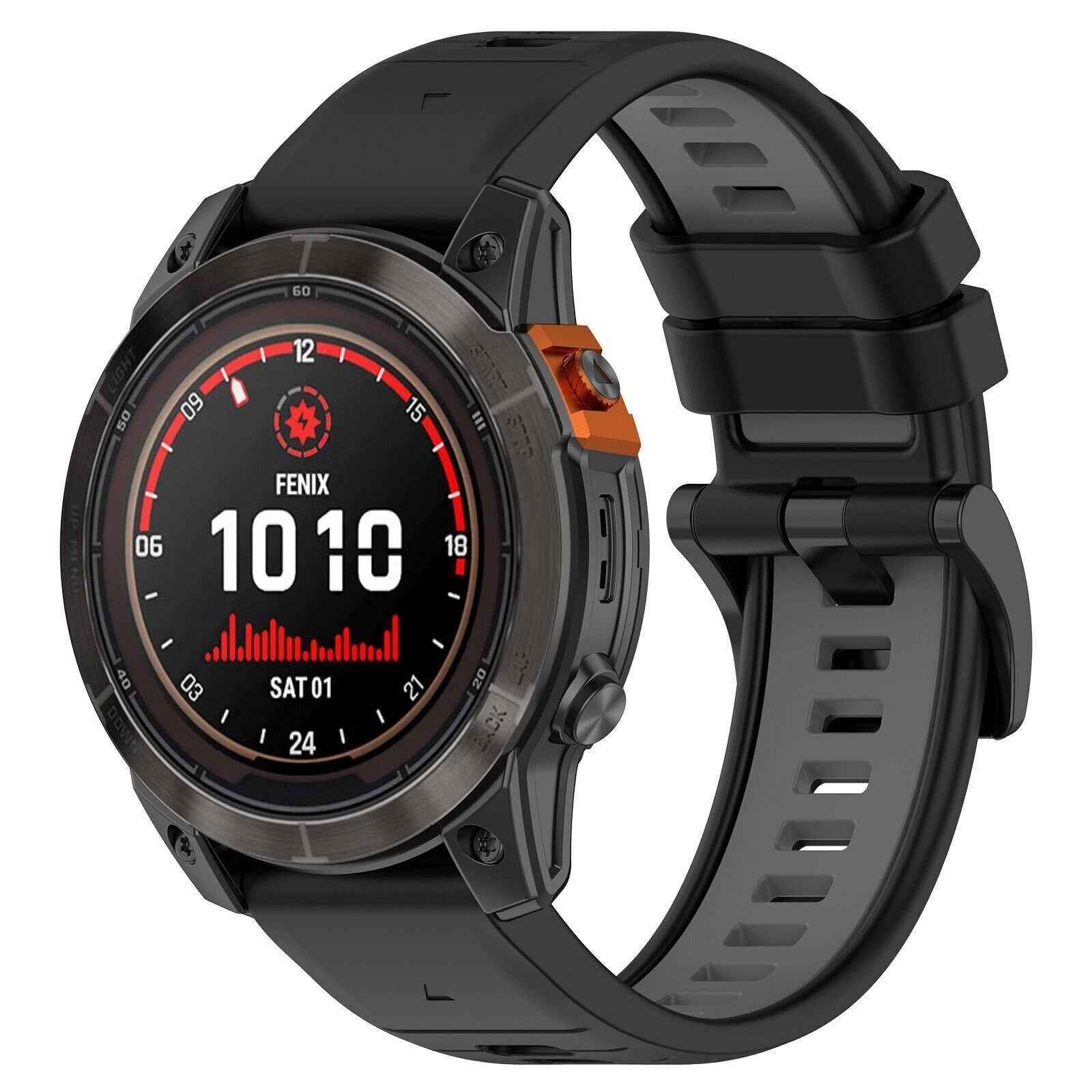 Bracelet sport avec boucle Garmin MARQ (noir/gris)