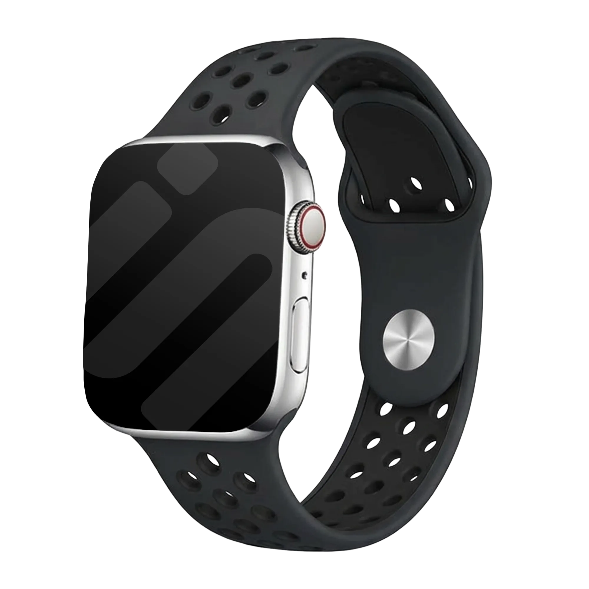 Bracelet sport Apple Watch (gris foncé / noir)