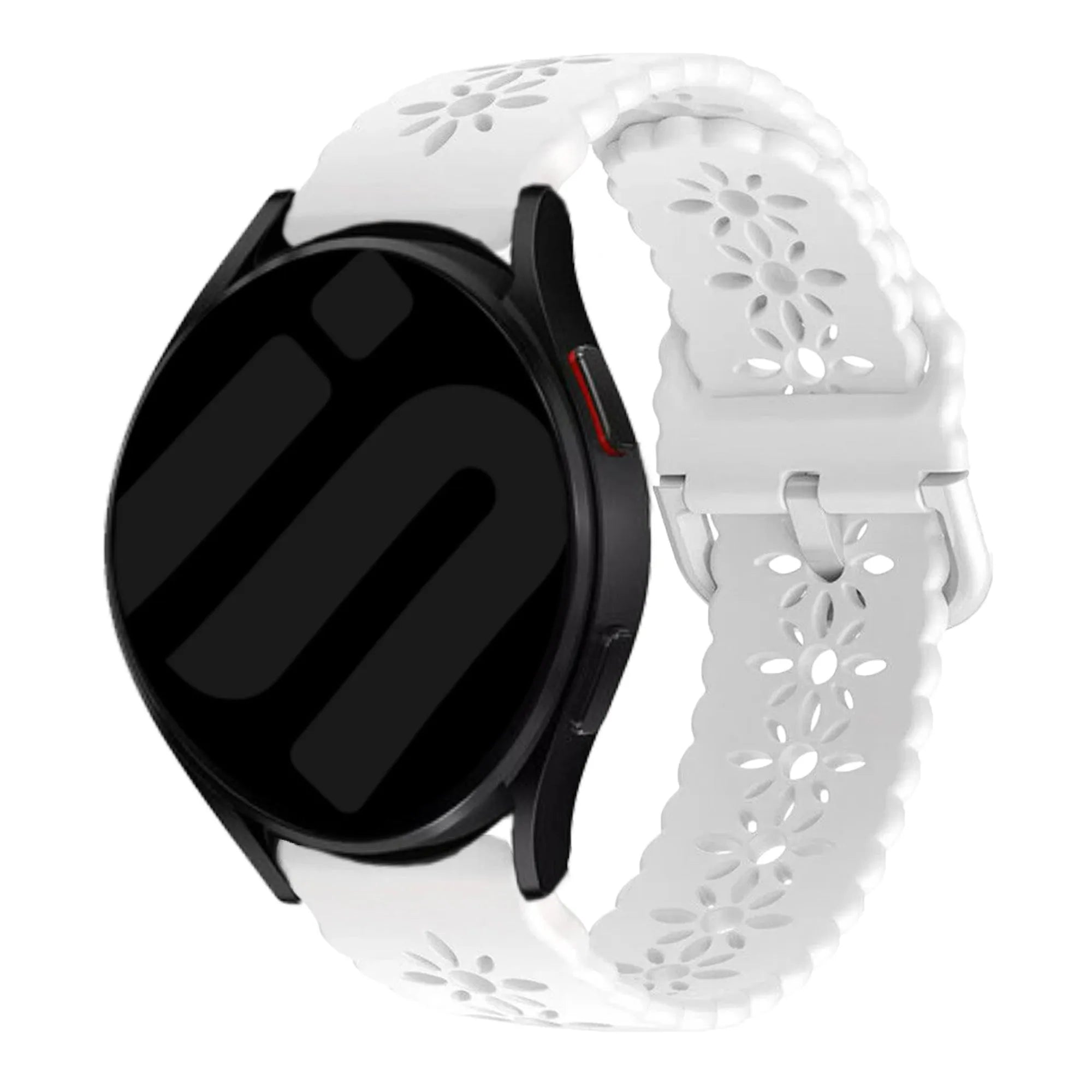 Bracelet de silicone avec relief Amazfit Bip 3 (Pro) (blanc)