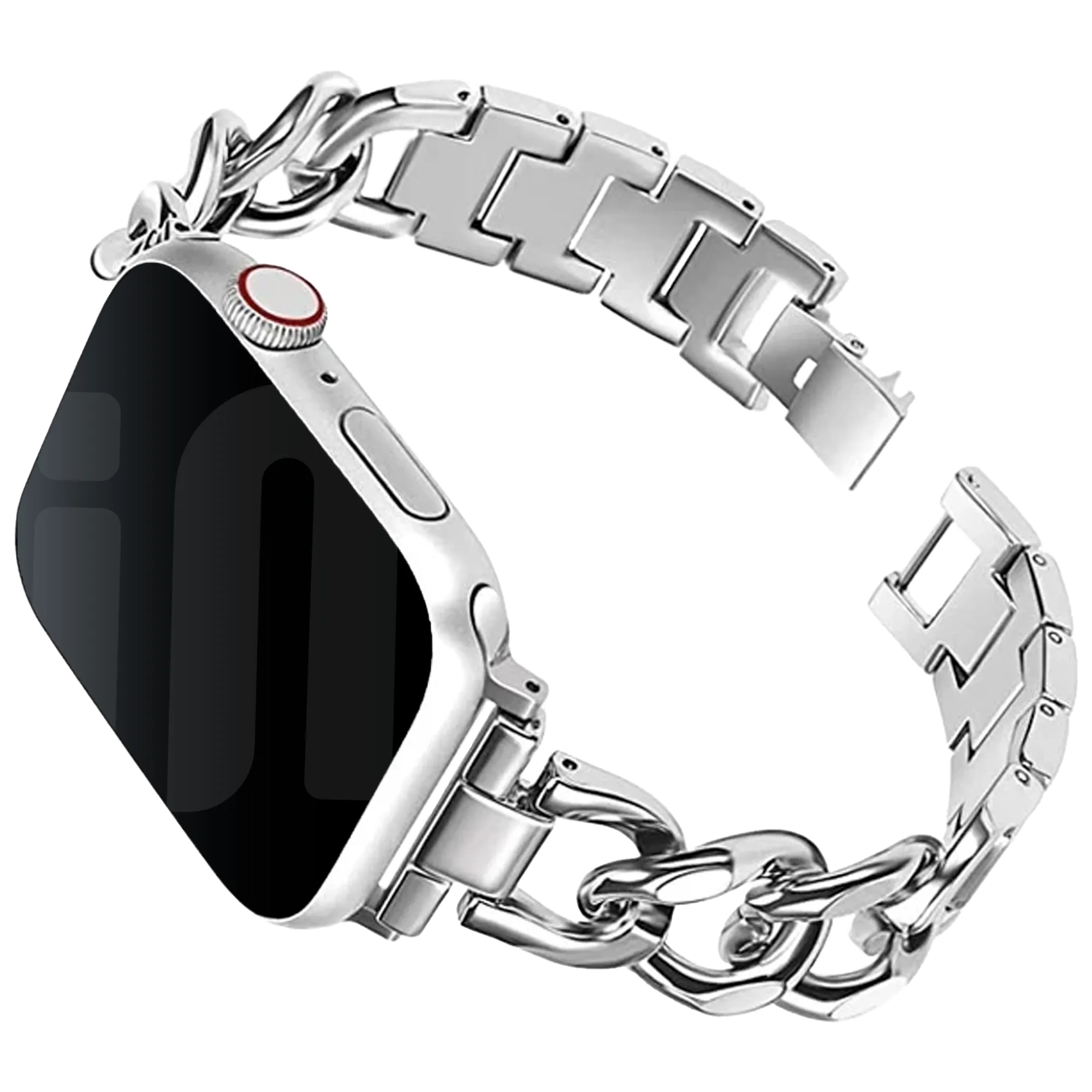 Bracelet acier chaîne Apple Watch (argent)