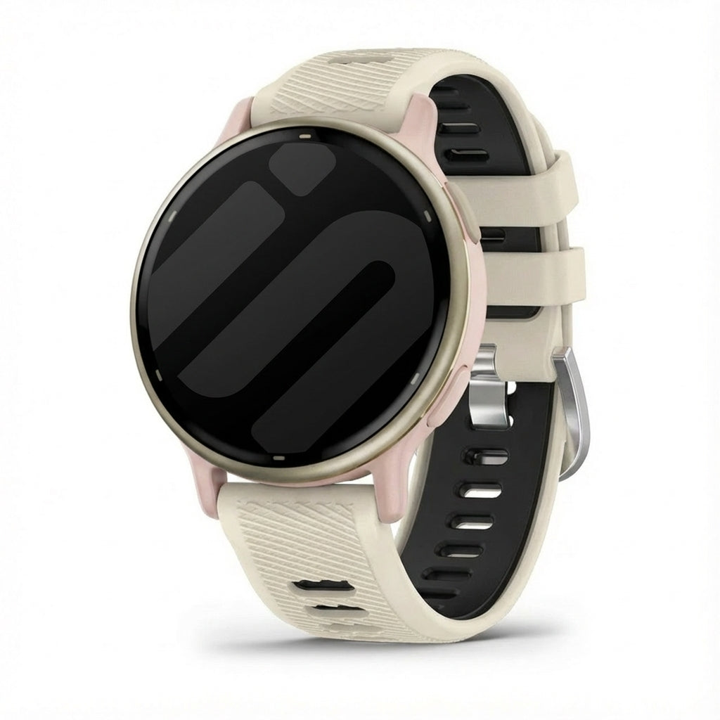 Bracelet sport á boucle Garmin Vivoactive 5 (beige/noir)