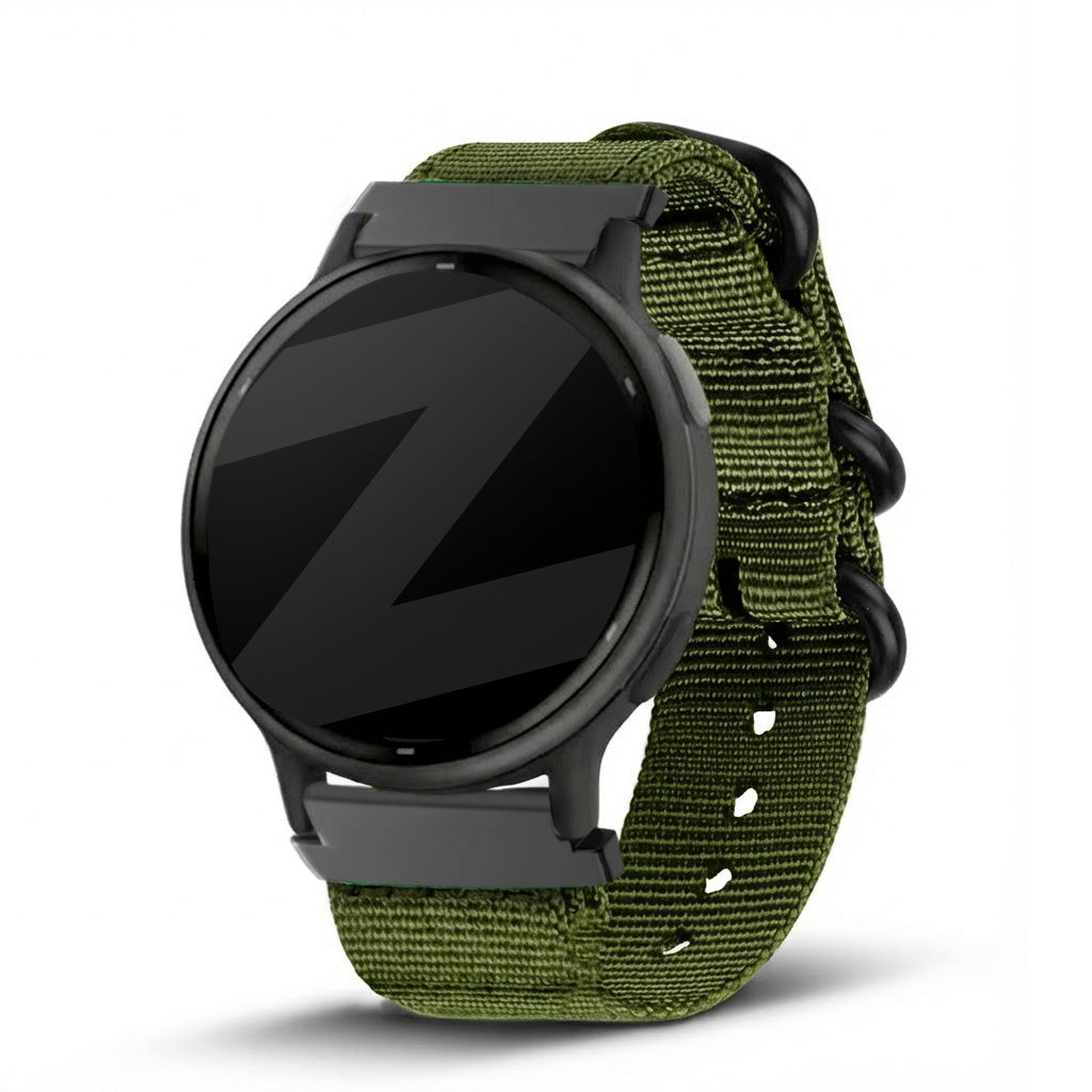 Bandz Bracelet nylon avec boucle Garmin Vivoactive 5 (vert)