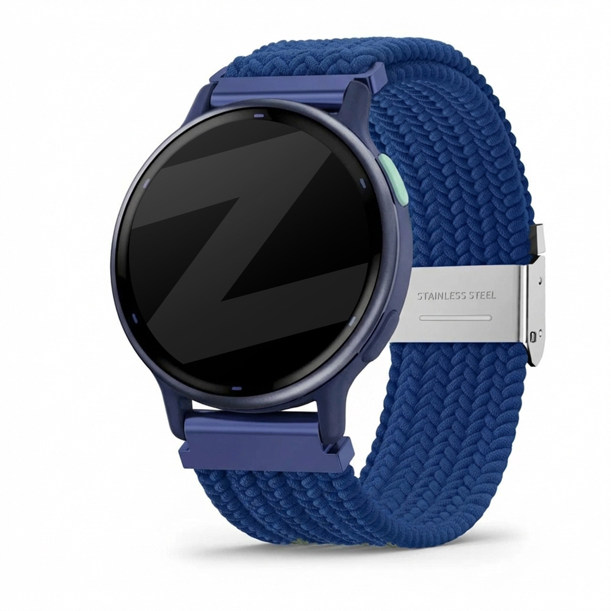 Bandz Bracelet nylon tressé Garmin Vivoactive 5 (bleu)