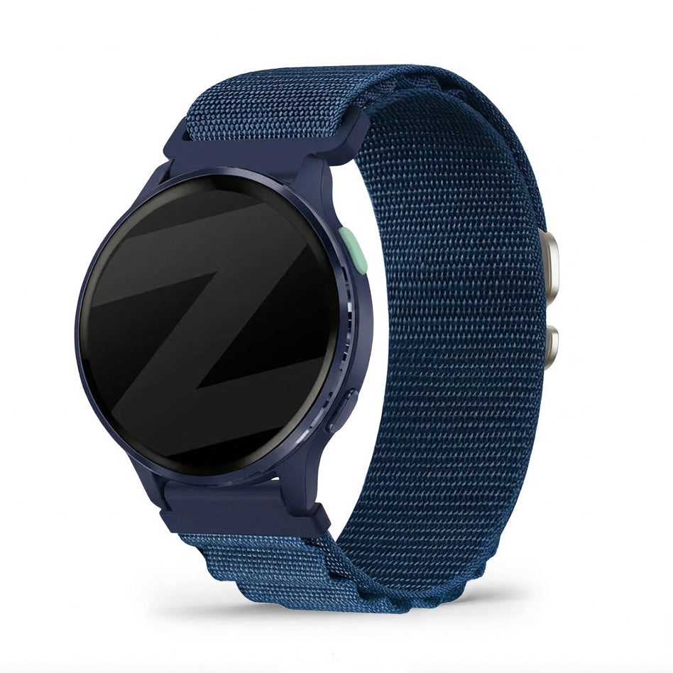 Bandz Bracelet nylon Alpine Garmin Vivoactive 5 (bleu)