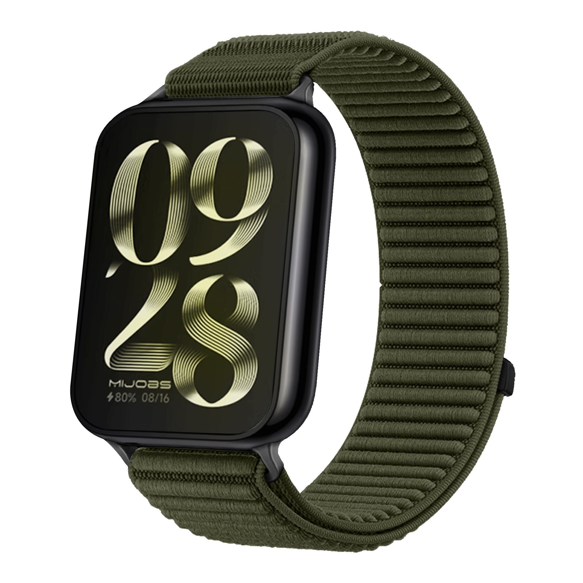 Bracelet nylon ondulé Xiaomi Smart Band 10 Pro (vert foncé)