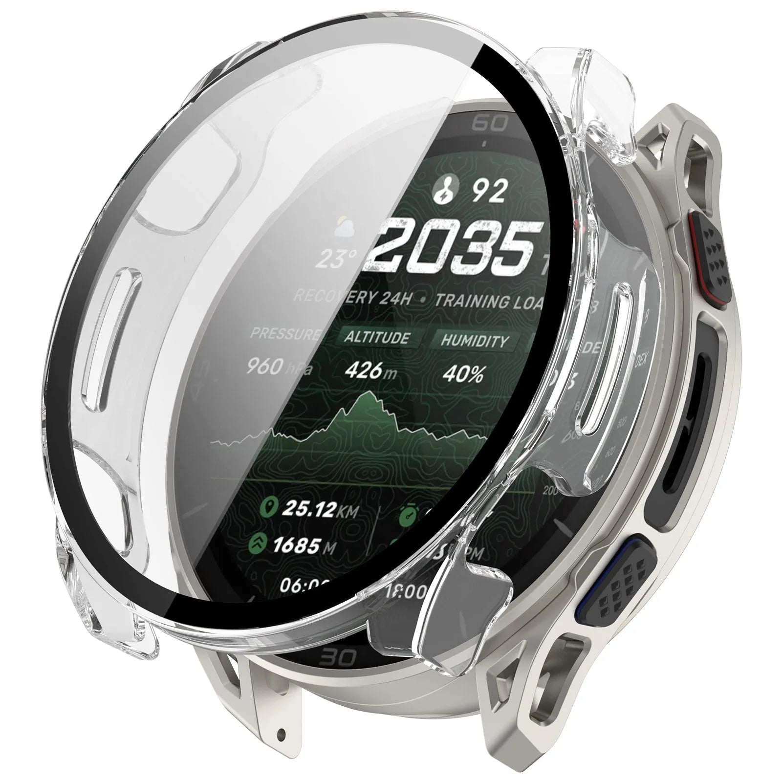 Coque rigide avec verre Amazfit Cheetah 2 Ultra (transparent)