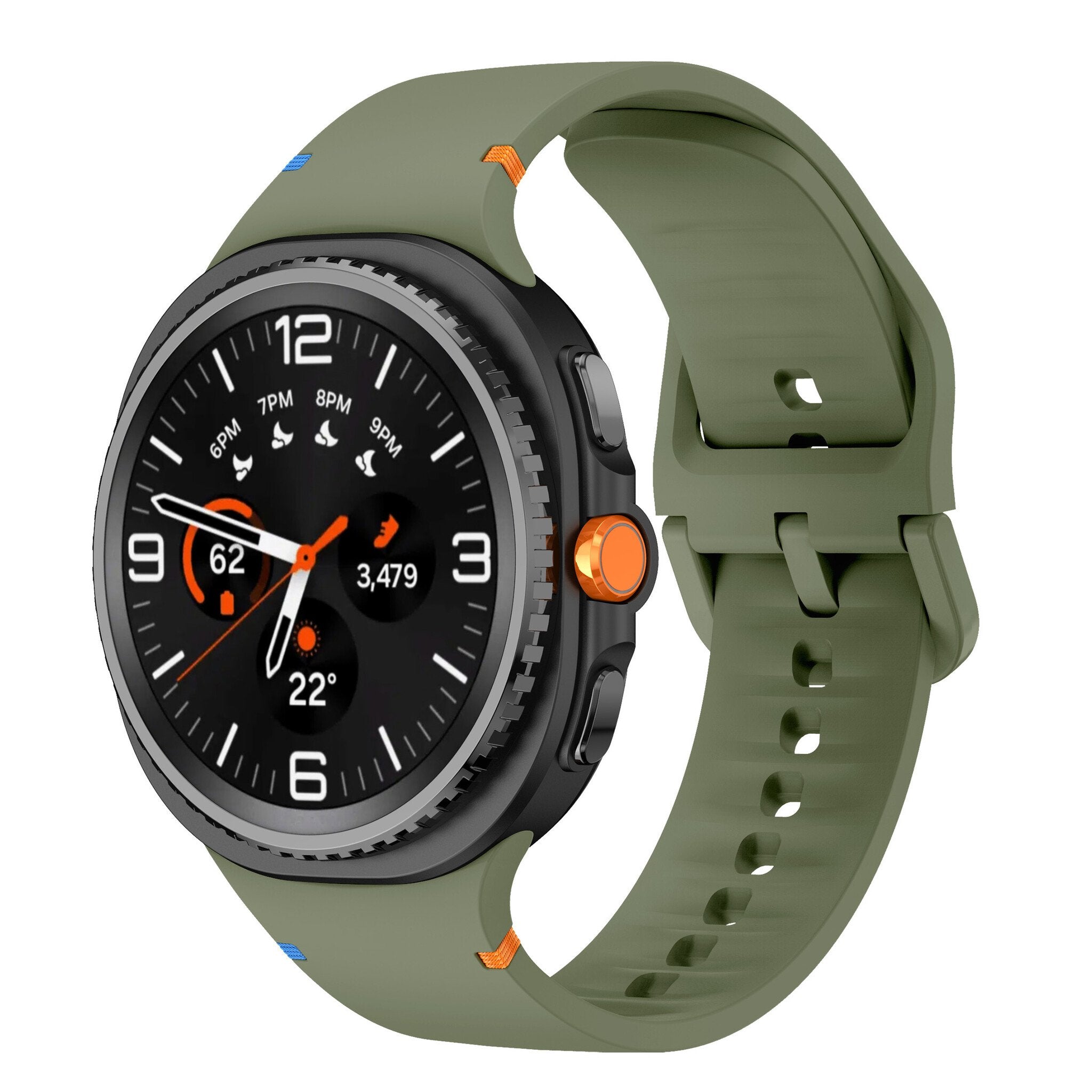 Samsung Galaxy Watch 9 - 44mm Silicone Strap (Army Green)