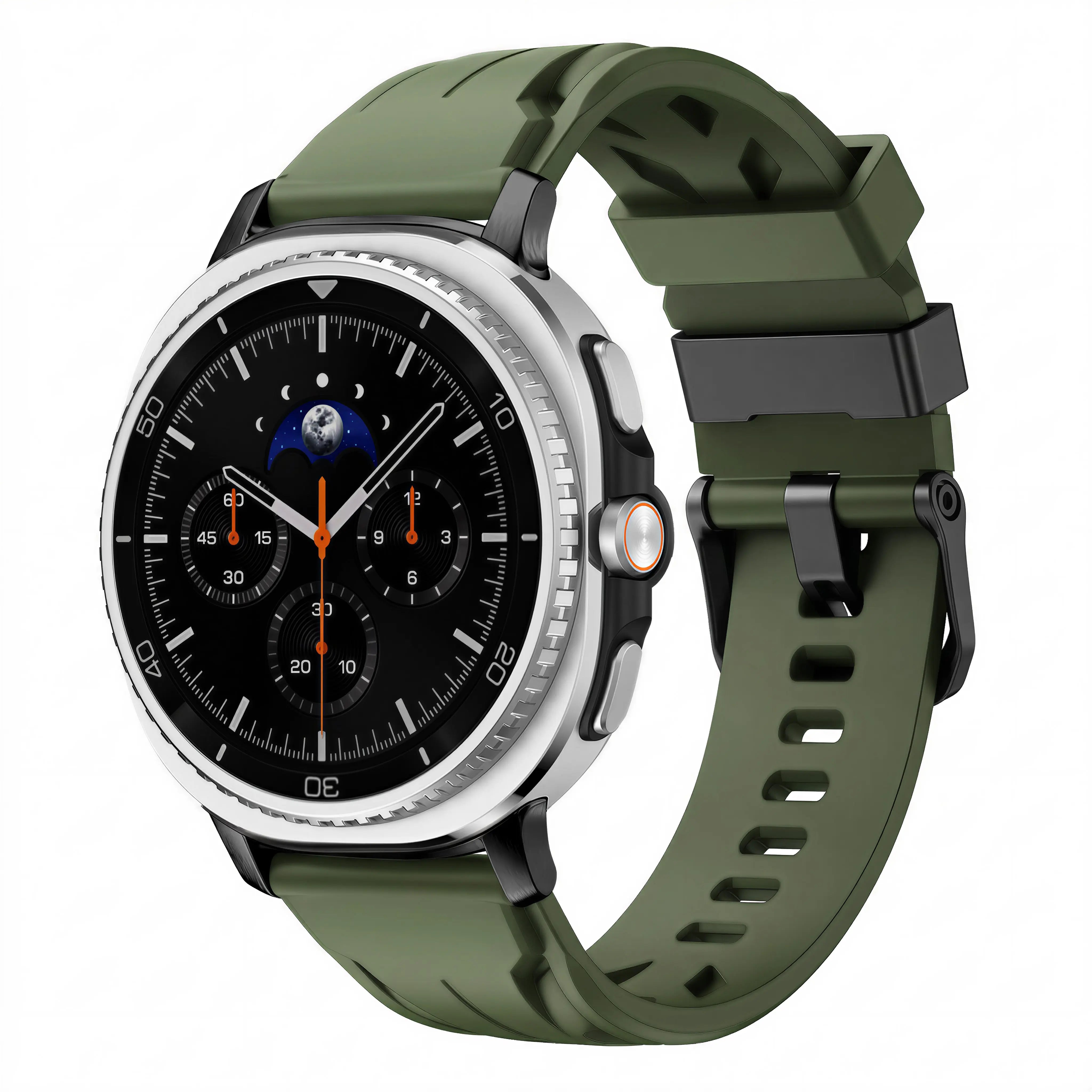 Bracelet silicone race Samsung Galaxy Watch 9 - 44mm (vert militaire)