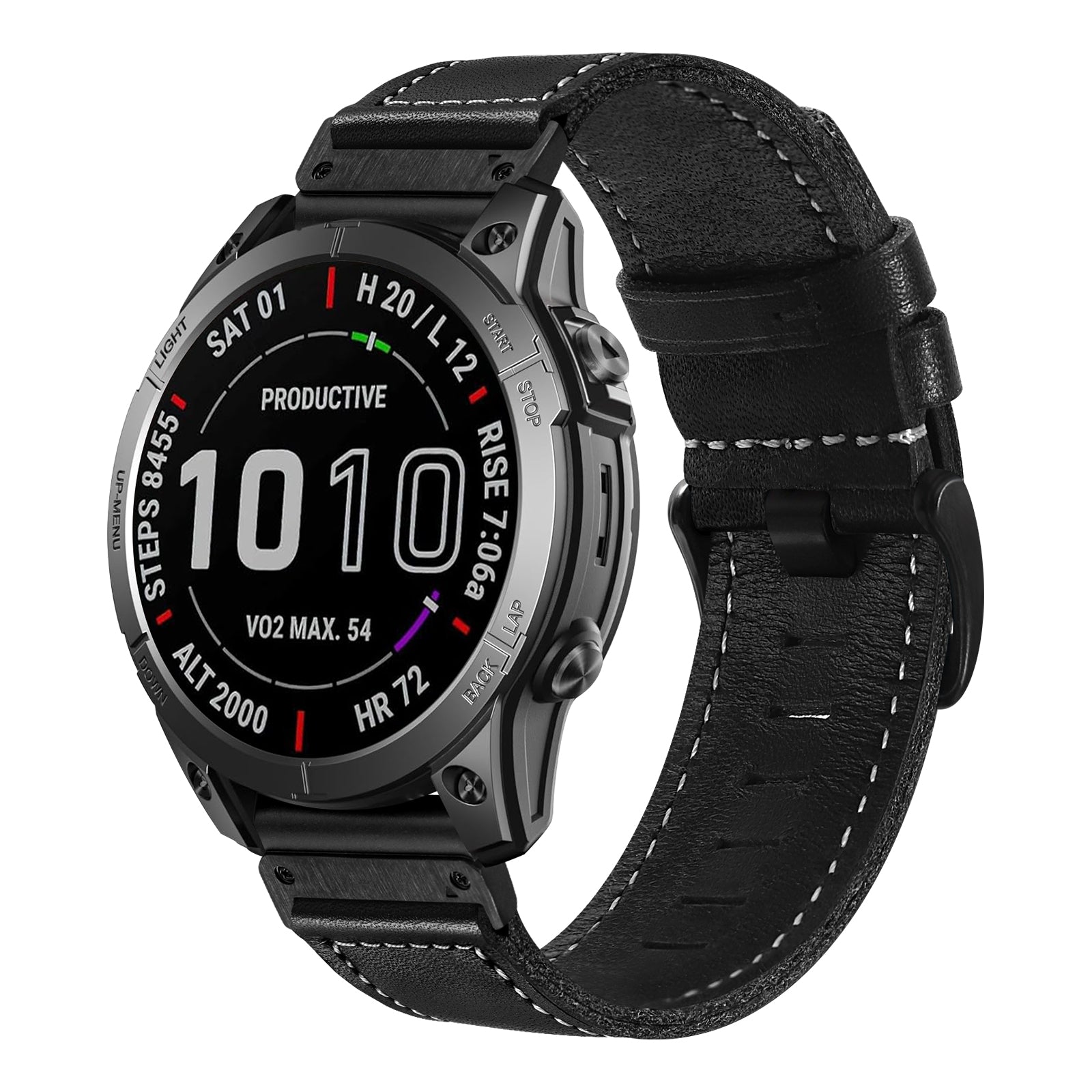 Bracelet cuir premium Garmin Instinct 2 (noir)
