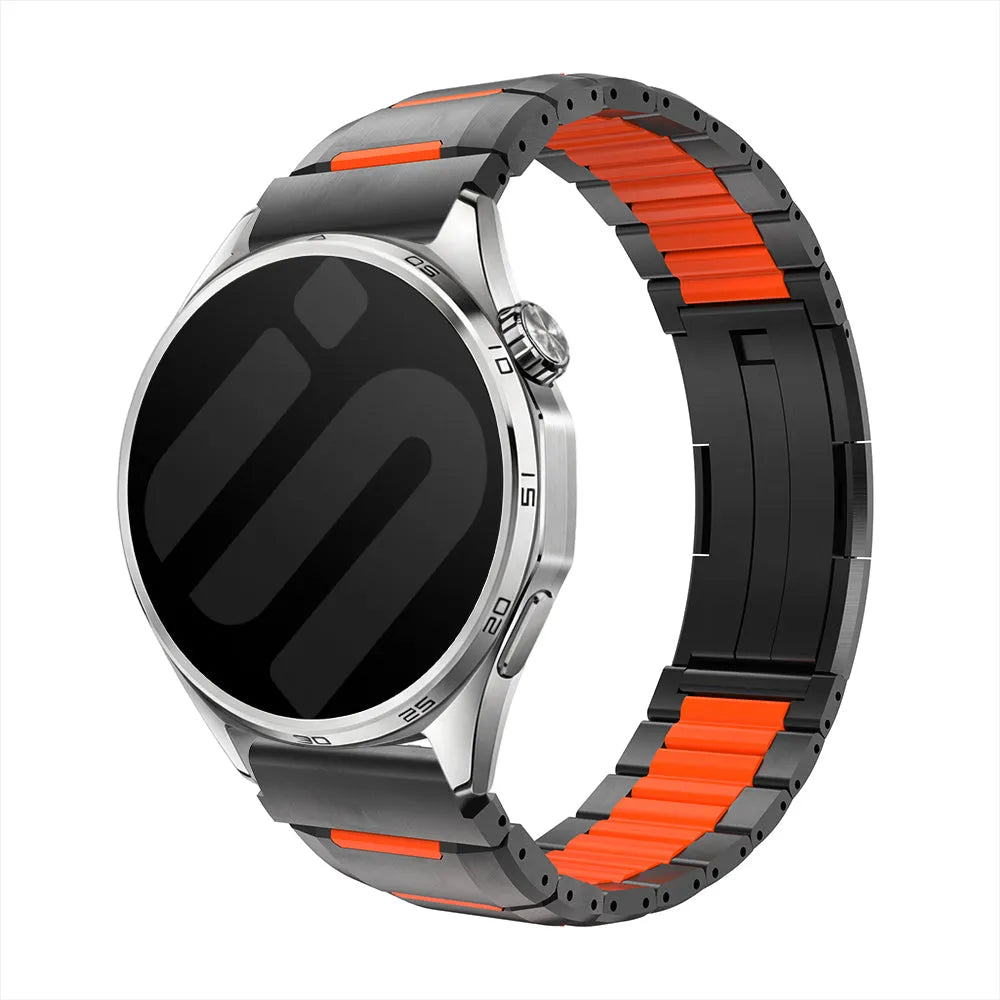 Bracelet acier hybride 'One Push' Oppo Watch X2 (noir/orange)