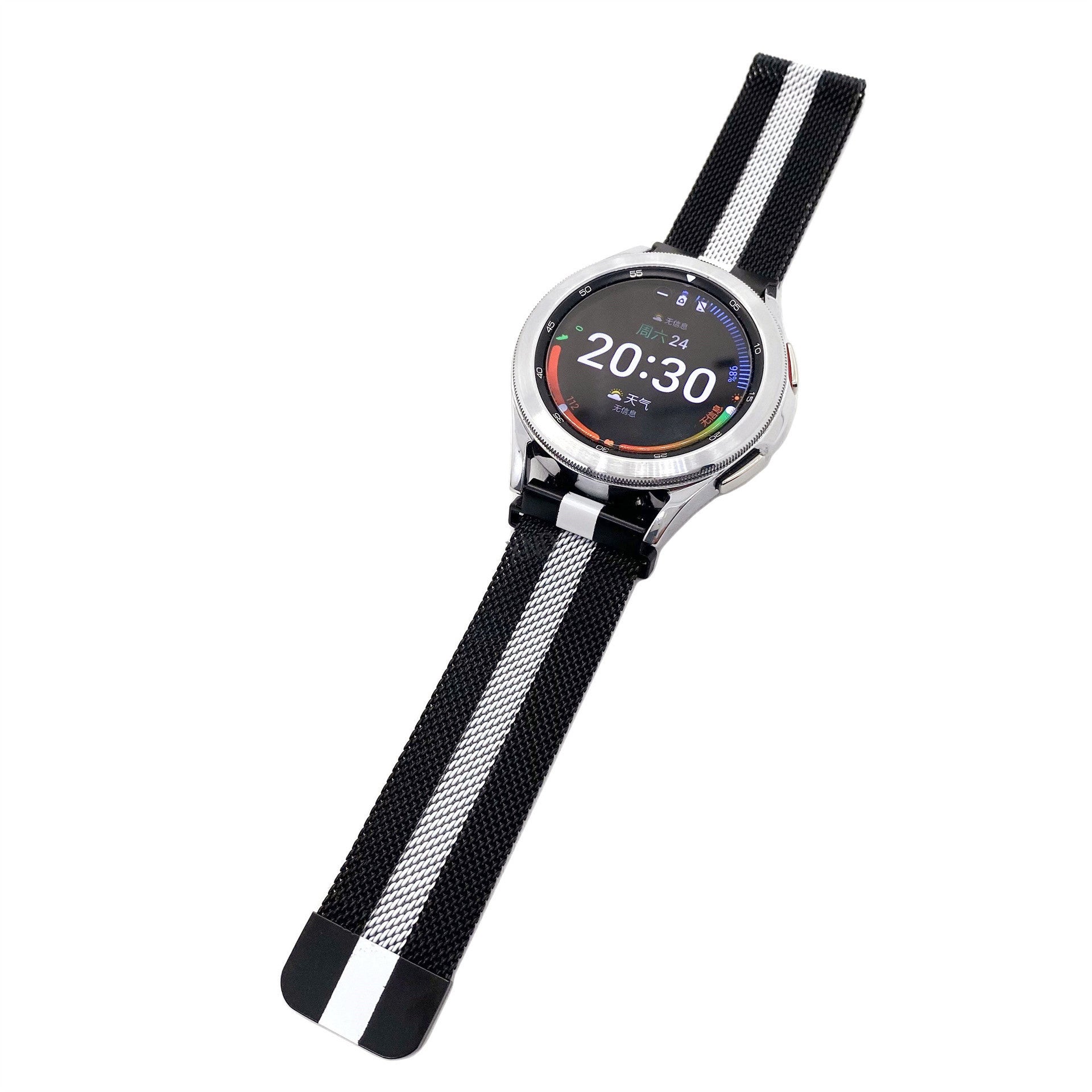 Bracelet milanais Samsung Gear S3 (noir/blanc)