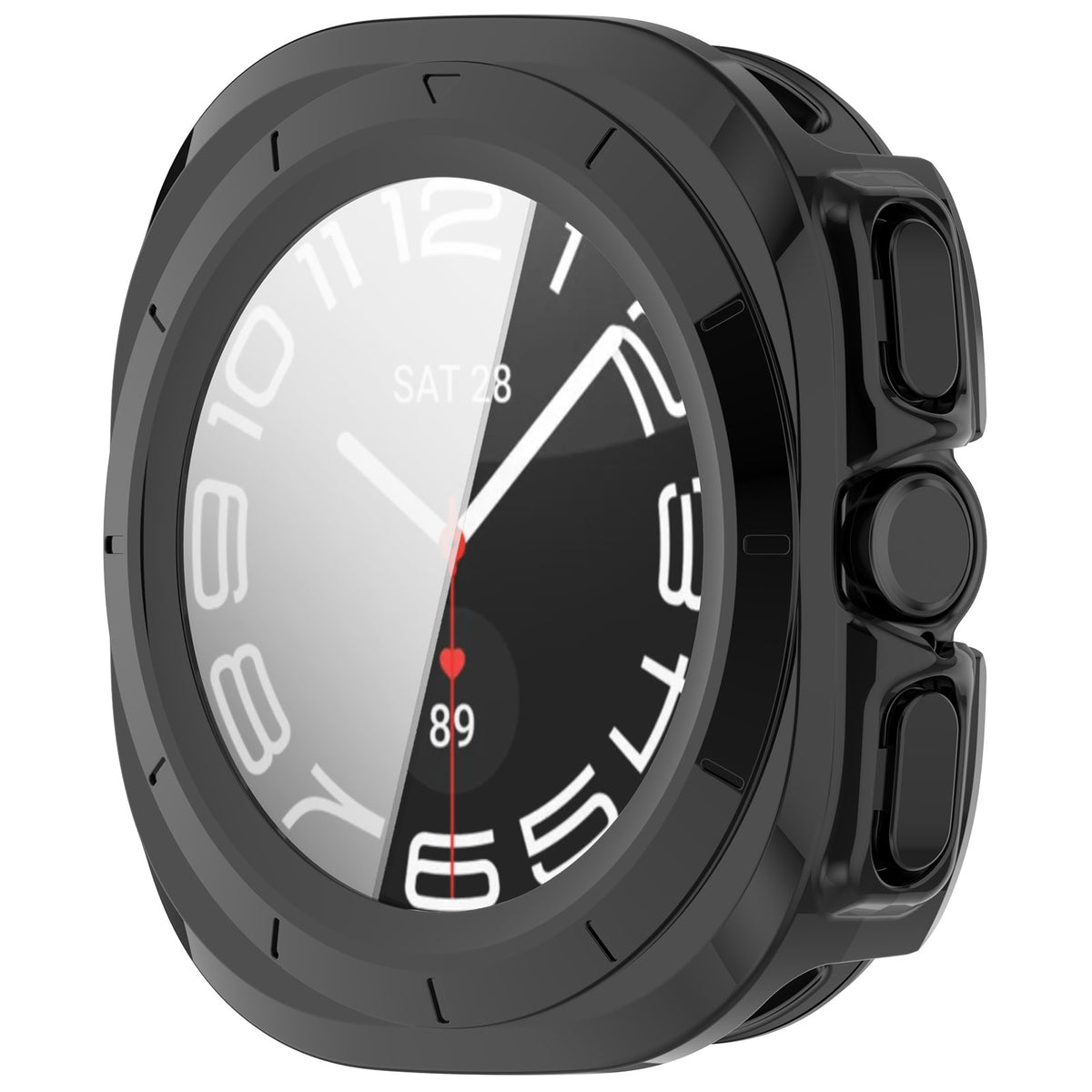 Coque rigide avec verre Samsung Galaxy Watch Ultra 2 (noir)