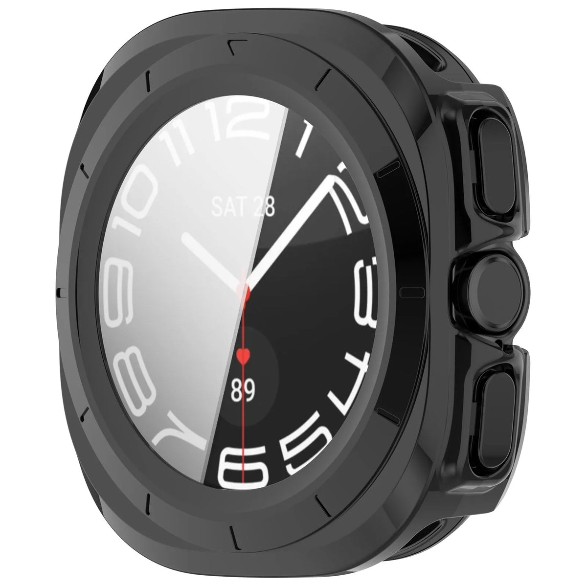 Coque rigide avec verre Samsung Galaxy Watch Ultra 2 (noir)