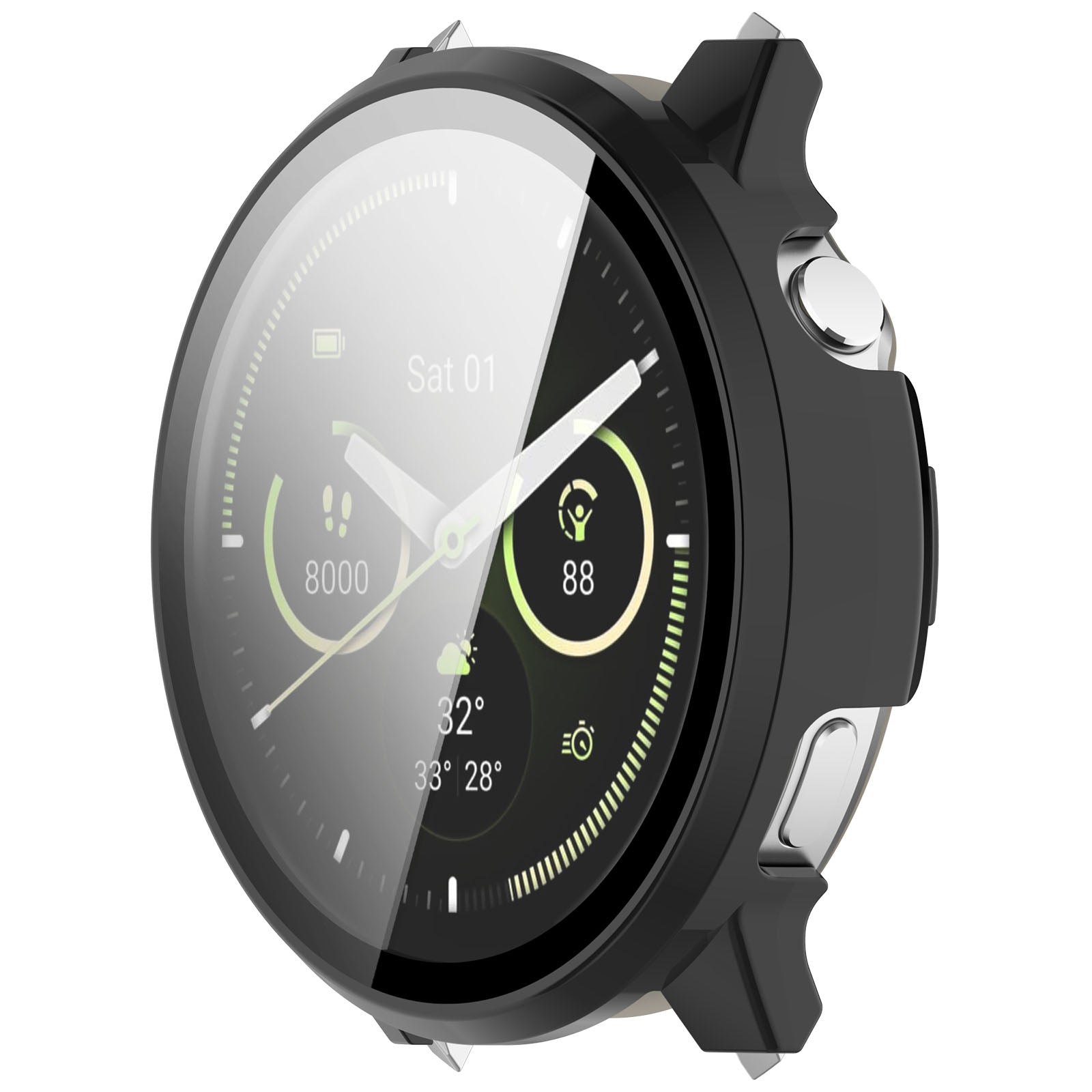 Coque dure avec verre Garmin Venu 4 - 41mm (noir)