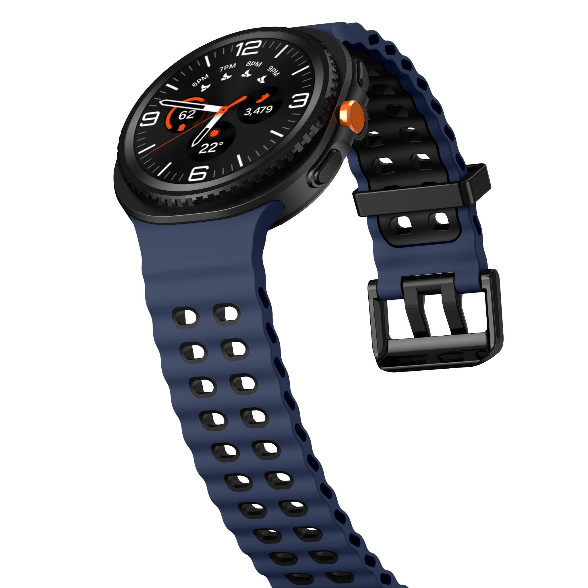 Samsung Galaxy Watch 9 - 44mm Ocean Strap (Dark Blue/Black)