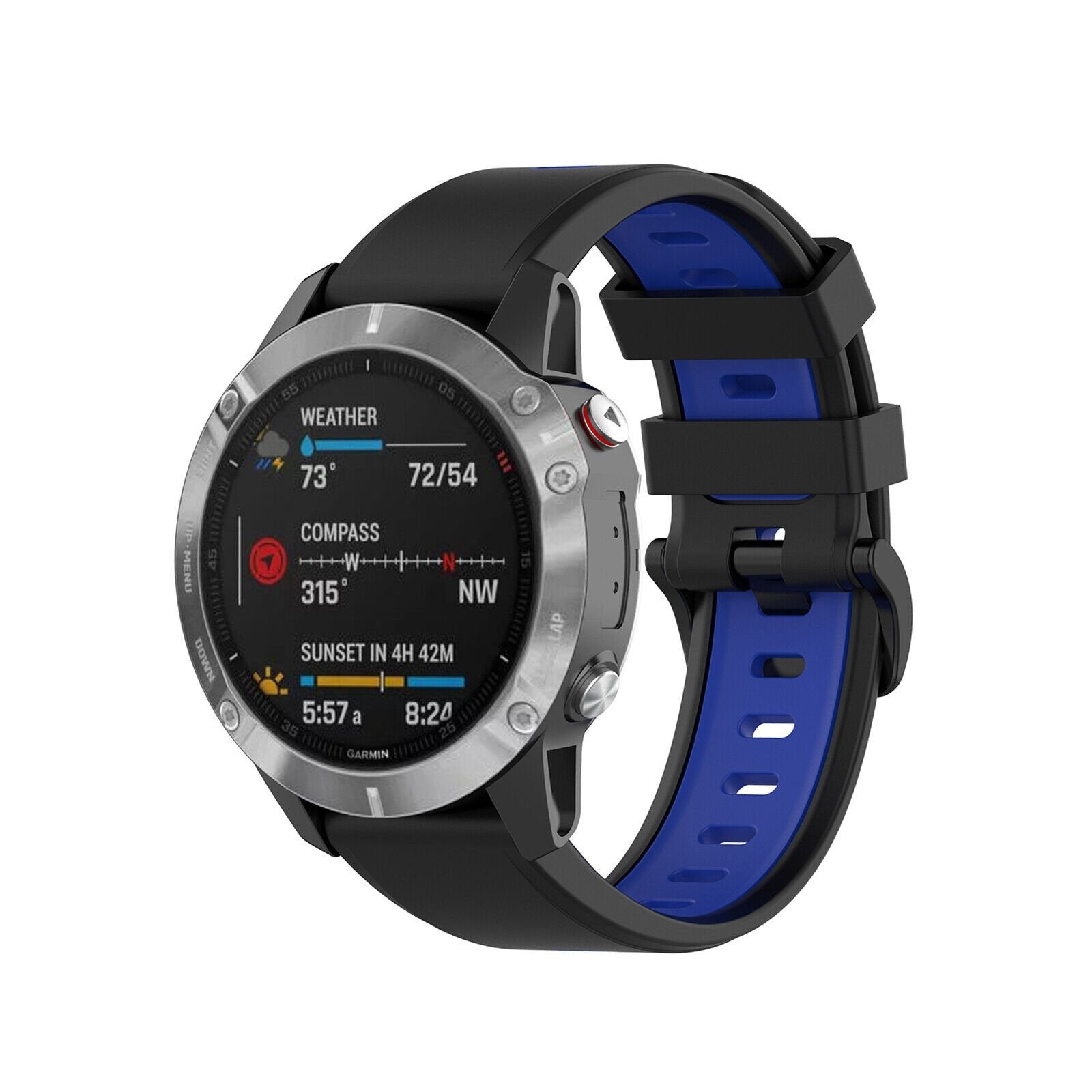 Bracelet à boucle sport Garmin Tactix 7 (noir/bleu)