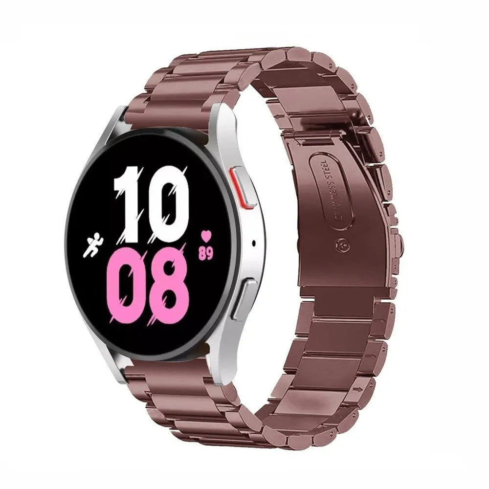 Steel Strap, bronze, on a watch, 3/4 front view