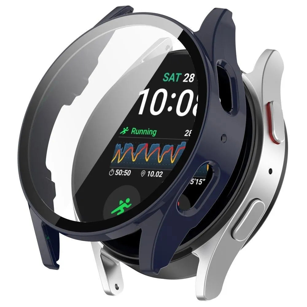 Coque rigide avec verre Samsung Galaxy Watch 7 44mm (bleu foncé)