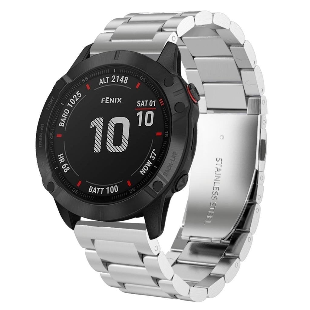 Bracelet acier Garmin Tactix 8 - 51mm (argent)