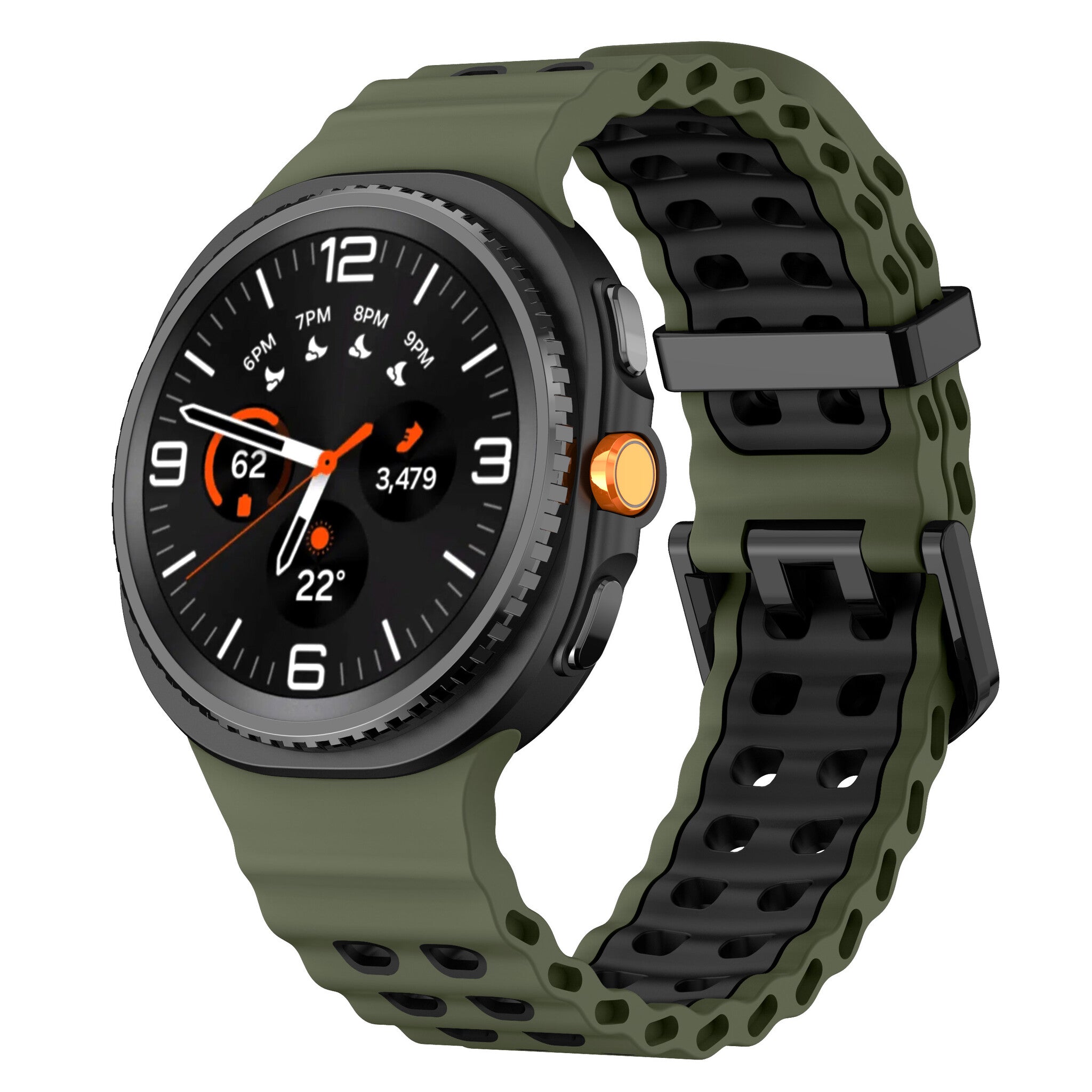 Samsung Galaxy Watch 9 - 40mm Ocean Strap (Olive Green/Black)