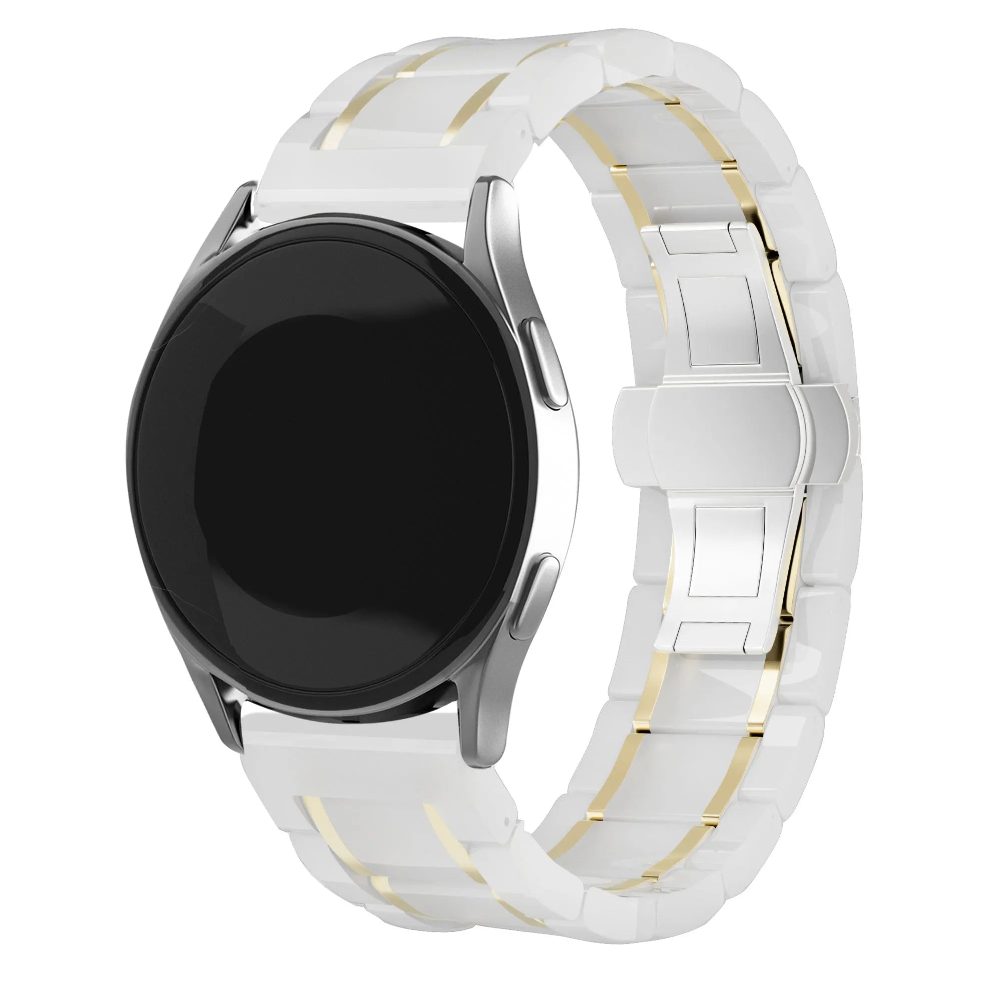 Amazfit GTR Mini Ceramic Steel Strap (White/Gold)