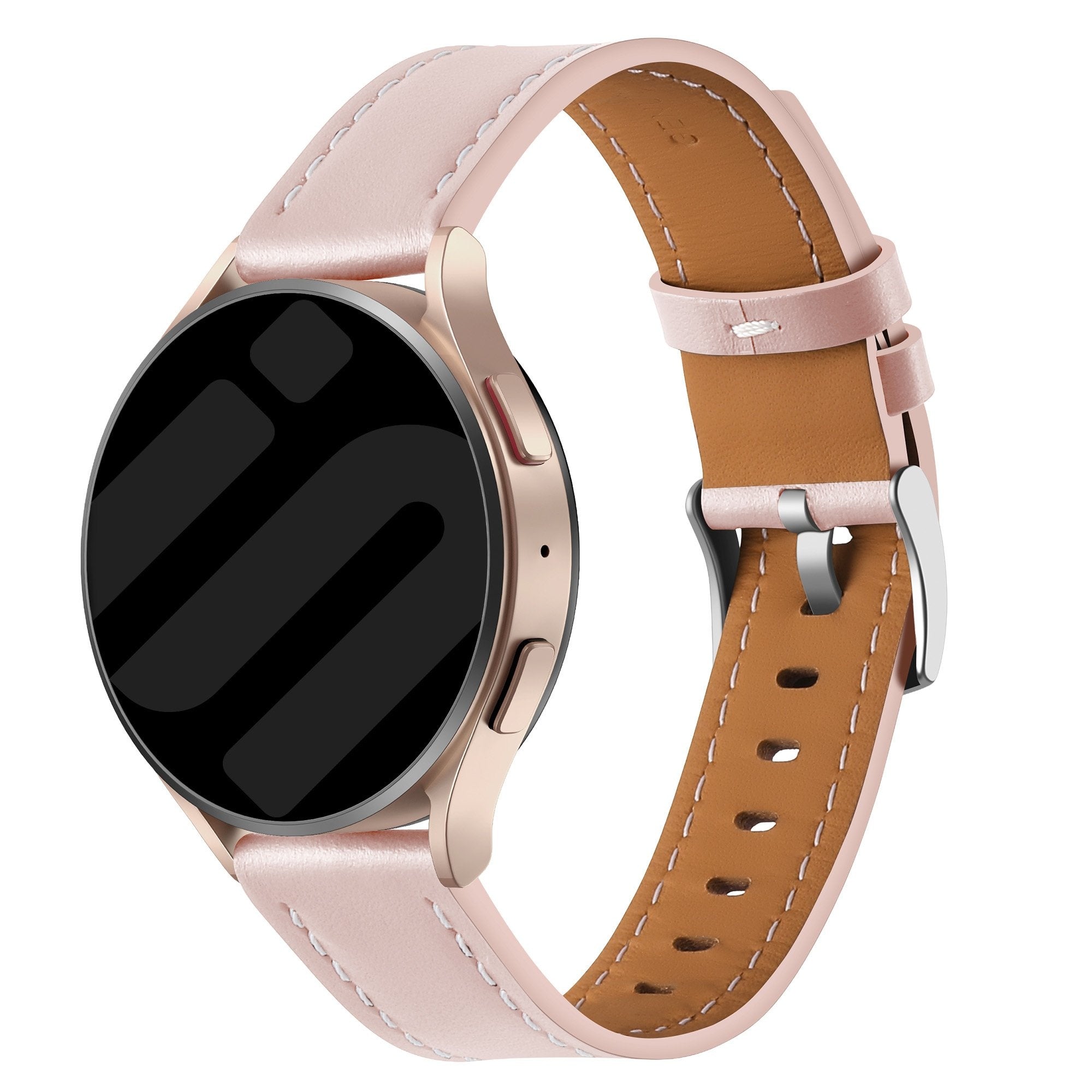 Bracelet cuir 'One Push' Amazfit Bip 3 (Pro) (rose clair)
