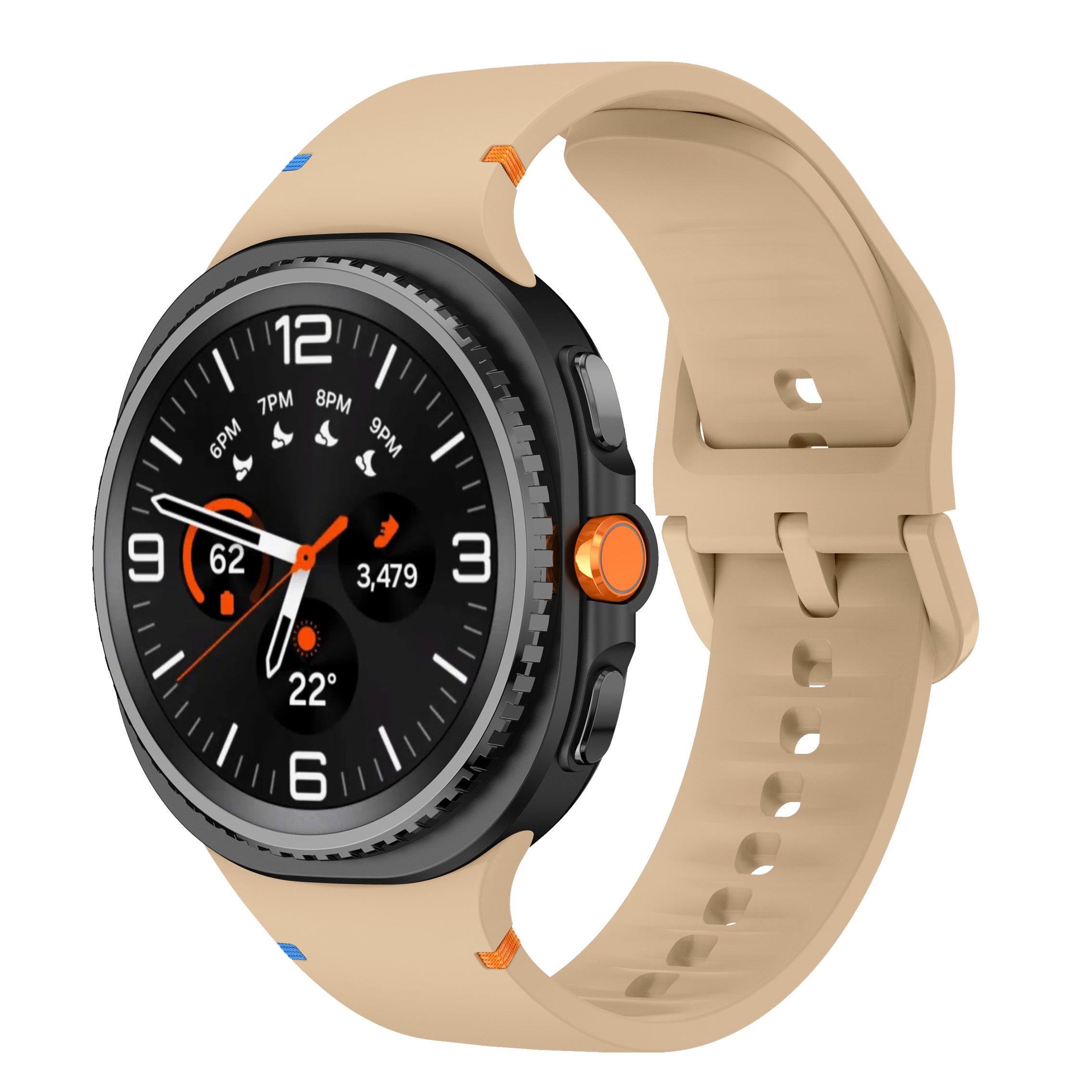 Bracelet silicone Samsung Galaxy Watch 8 Classic (beige)