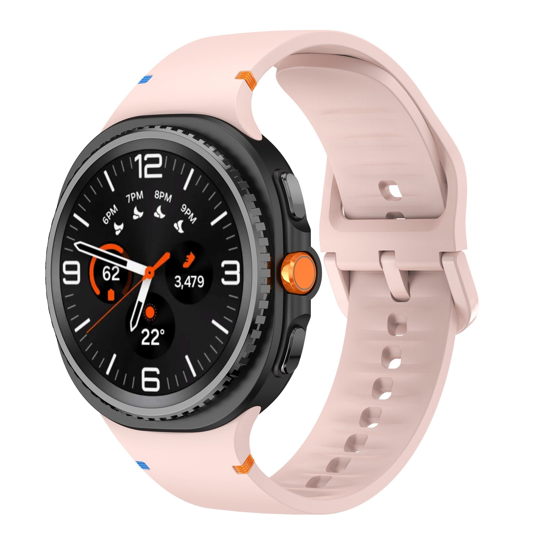 Bracelet silicone Samsung Galaxy Watch 9 - 44mm (rose)