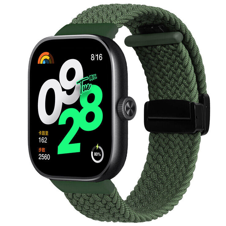 Bracelet nylon tissé boucle-D Redmi Watch 6 (vert)