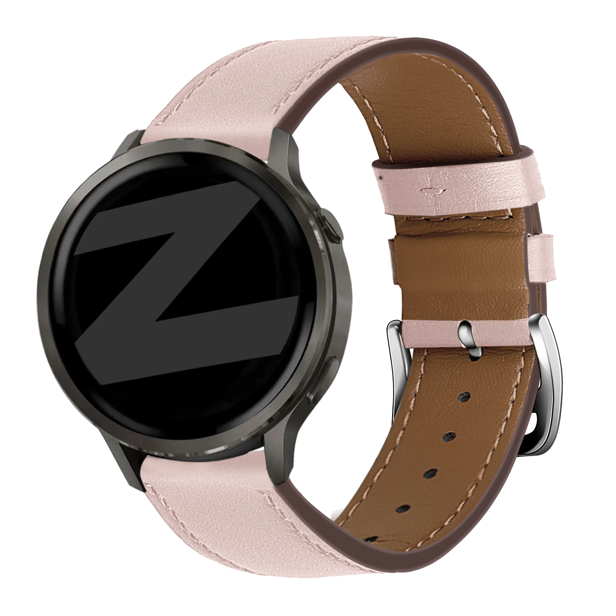 Bandz Bracelet cuir 'Deluxe' Garmin Vivomove Luxe (rose)