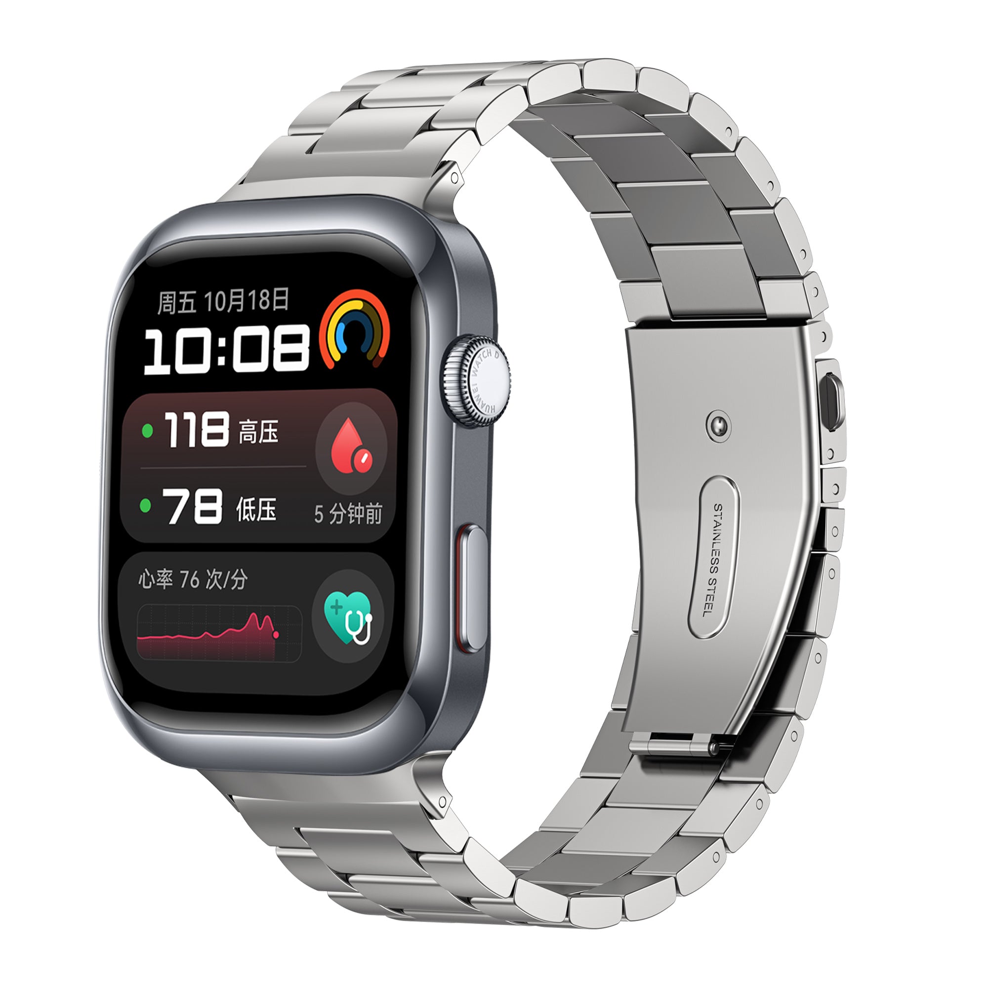 Bracelet acier Huawei Watch D2 (argent)