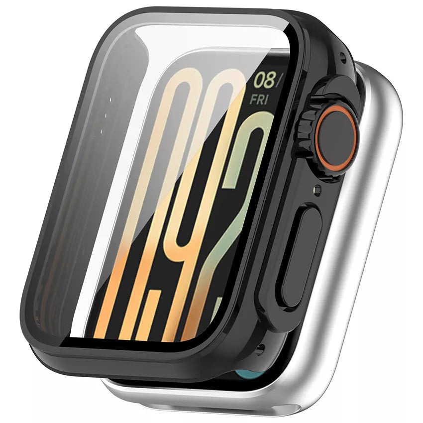Coque rigide Xiaomi Smart Band 9 Pro avec verre (noir)