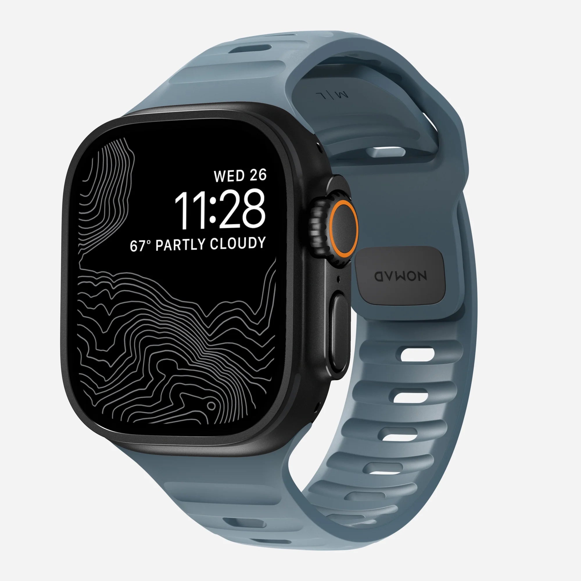 Nomad Bracelet silicone sport Apple Watch (bleu marine)
