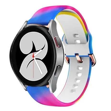 Print Silicone Strap, on a watch, 3/4 front view