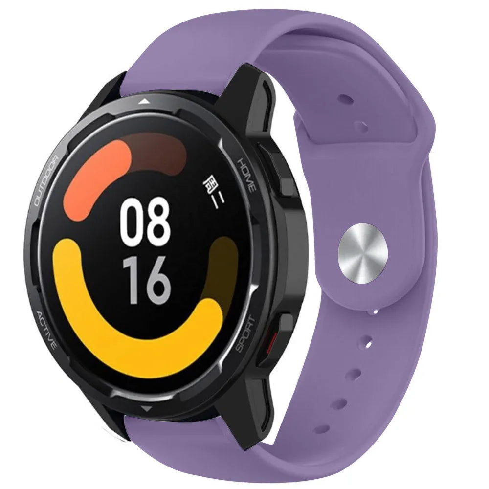 Silicone Sport Strap, on a watch, 3/4 front view