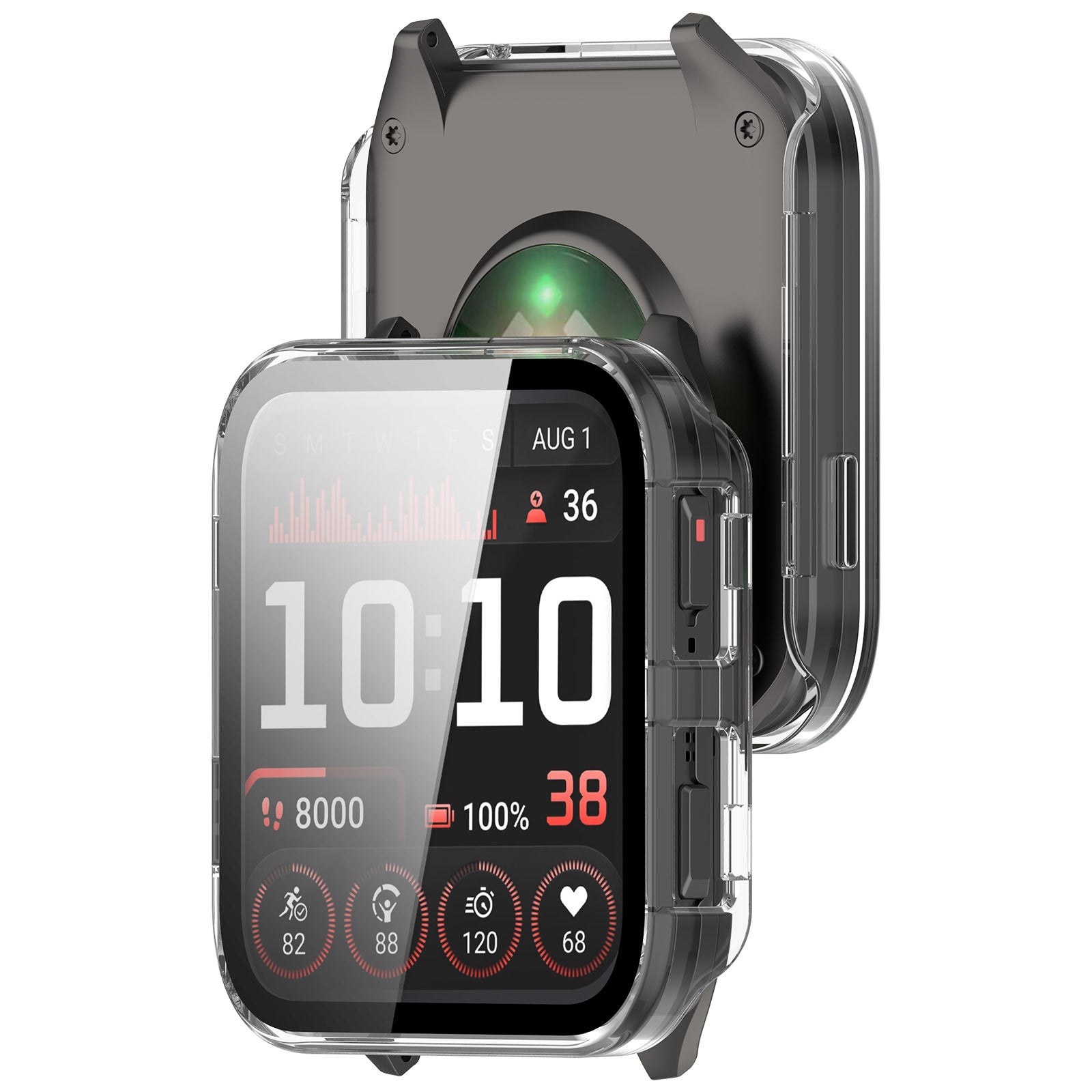 Coque avec verre trempé Garmin Venu X1 (transparent)